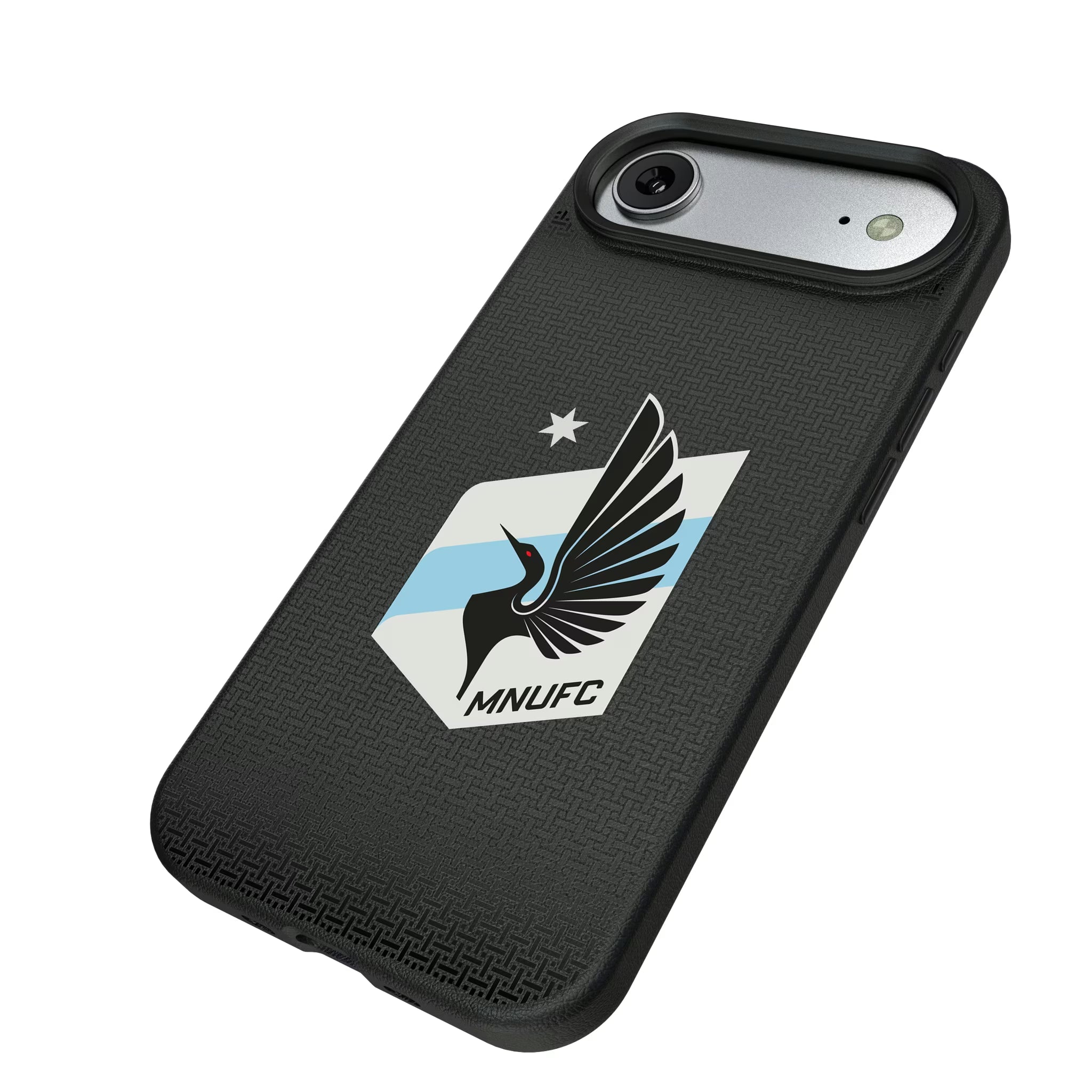 Minnesota United FC Linen iPhone MagSafe Compatible Phone Case for Apple iPhone - Isometric View#Device_iPhone Air