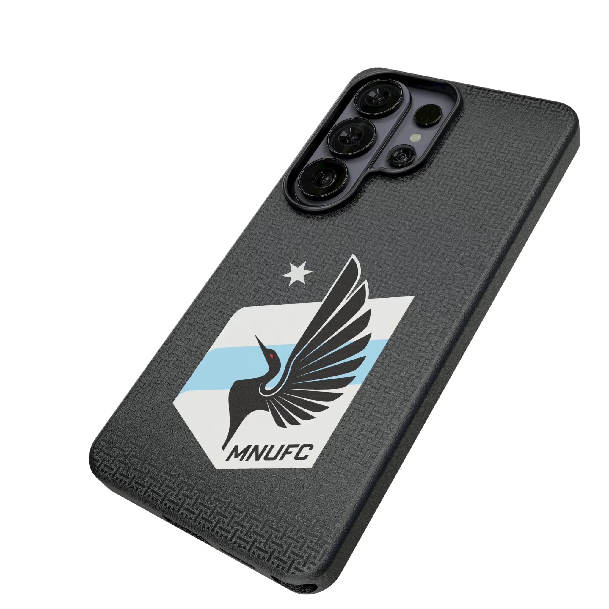 Minnesota United FC Linen Galaxy MagSafe Compatible Phone Case for Samsung Galaxy - Isometric View#Device_Galaxy S26 Ultra