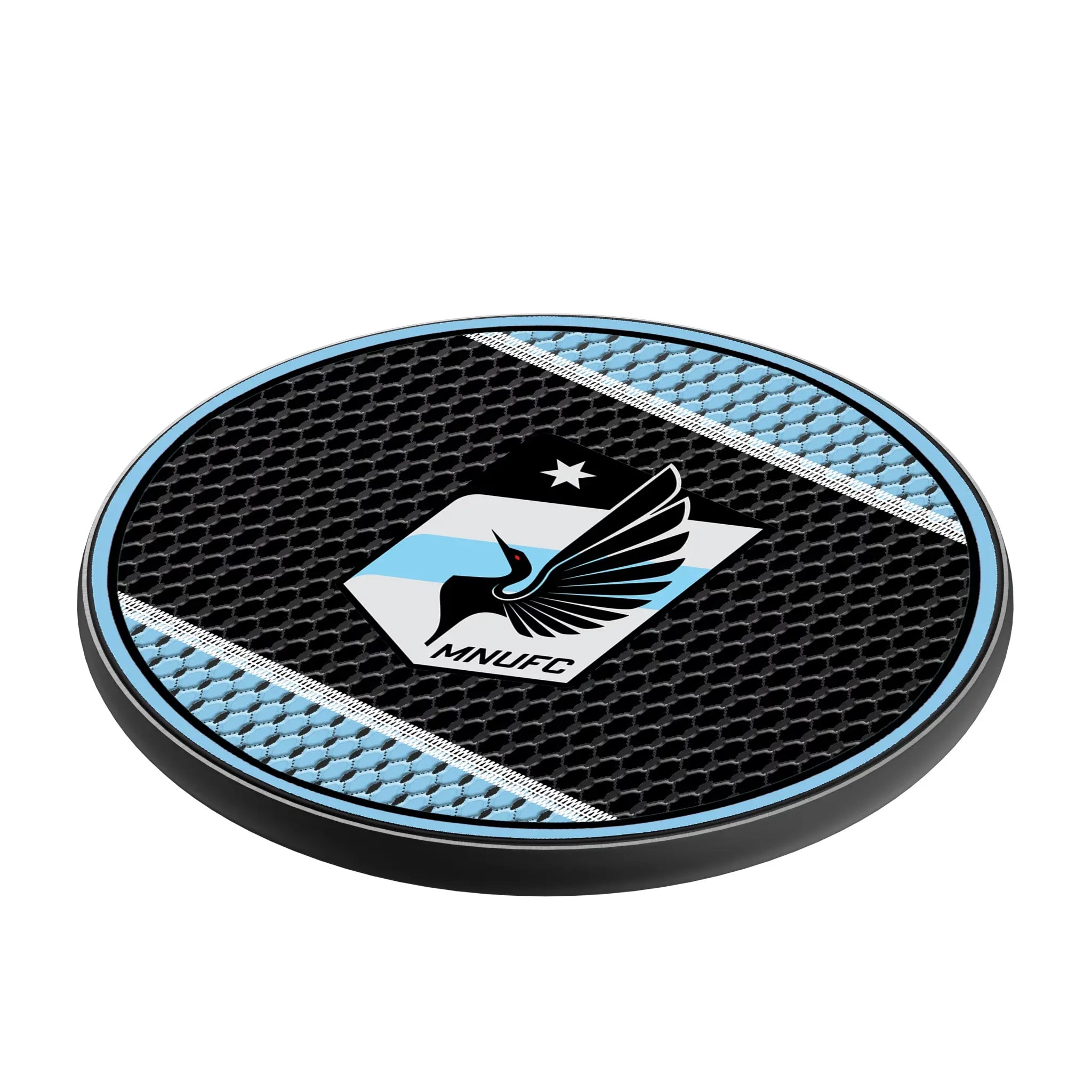 Minnesota United FC Mesh 15-Watt Wireless Charger - Isometric View