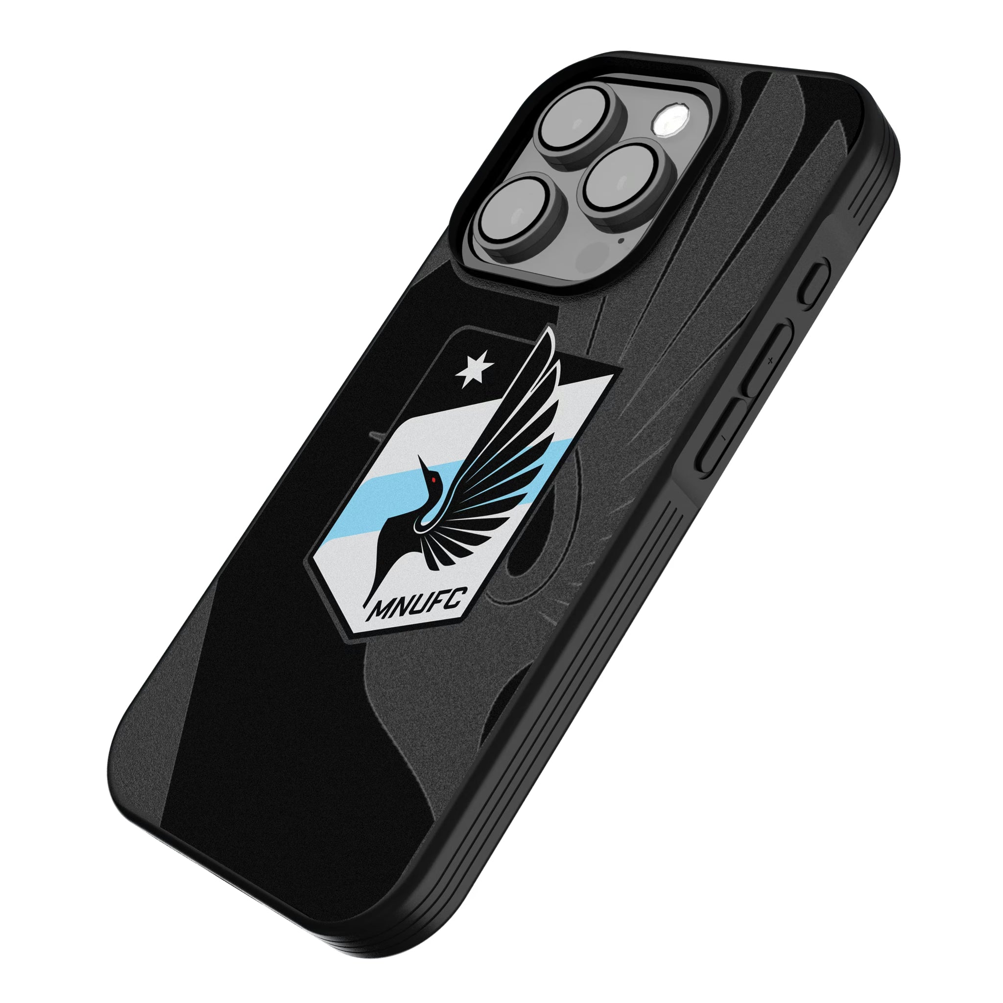 Minnesota United FC Monocolor Tilt iPhone Bump Phone Case for Apple iPhone - Isometric View