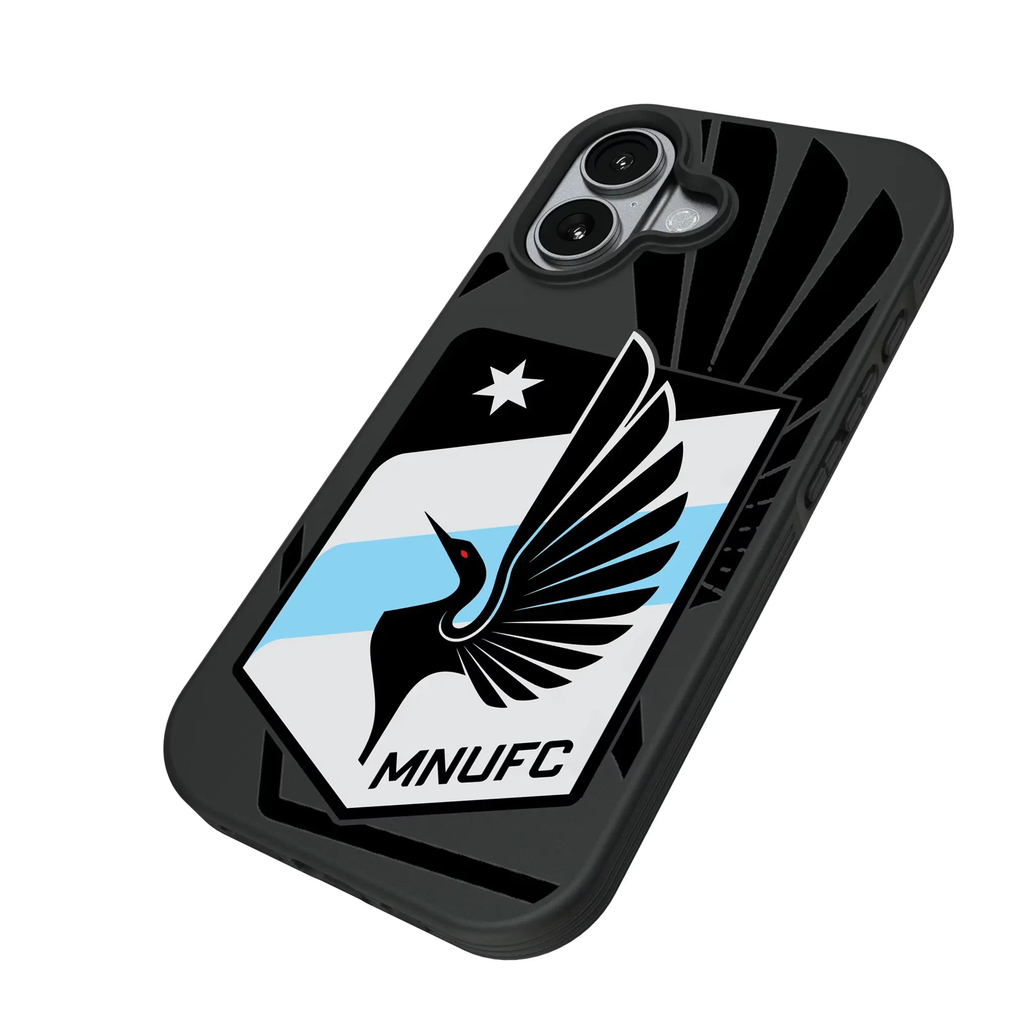 Minnesota United FC Monocolor Tilt iPhone Bump Phone Case for Apple iPhone - Isometric View#Device_iPhone 17
