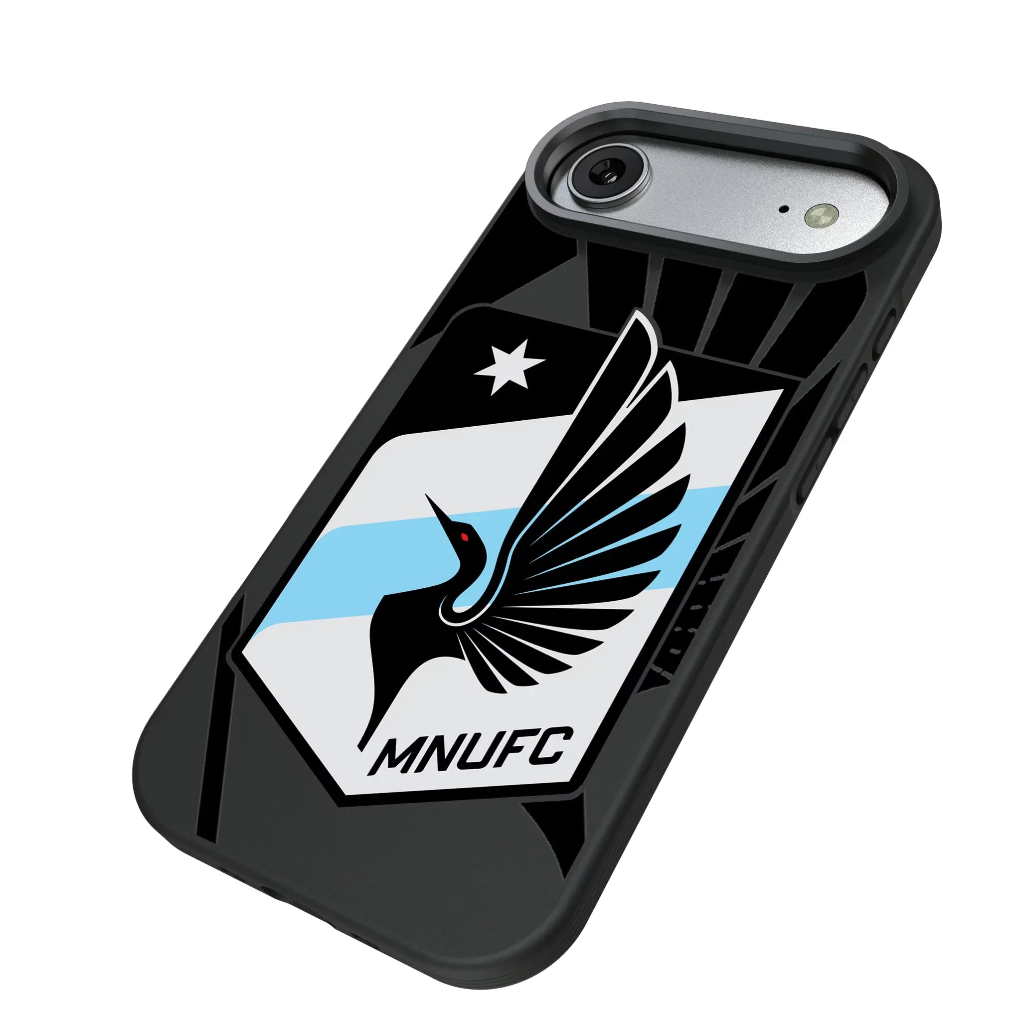 Minnesota United FC Monocolor Tilt iPhone Bump Phone Case for Apple iPhone - Isometric View#Device_iPhone Air