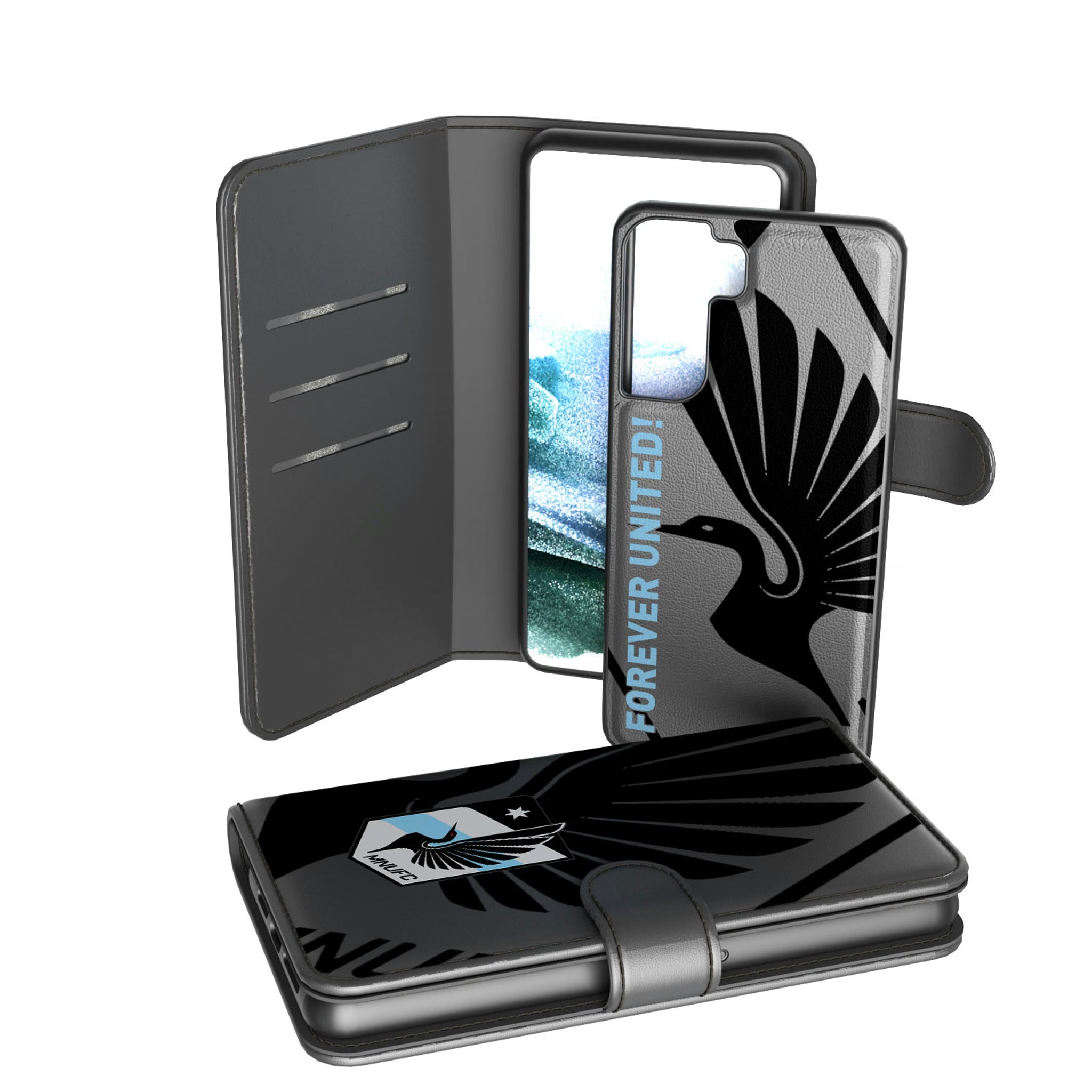 Minnesota United FC Monocolor Tilt Galaxy Wallet Phone Case for Samsung Galaxy