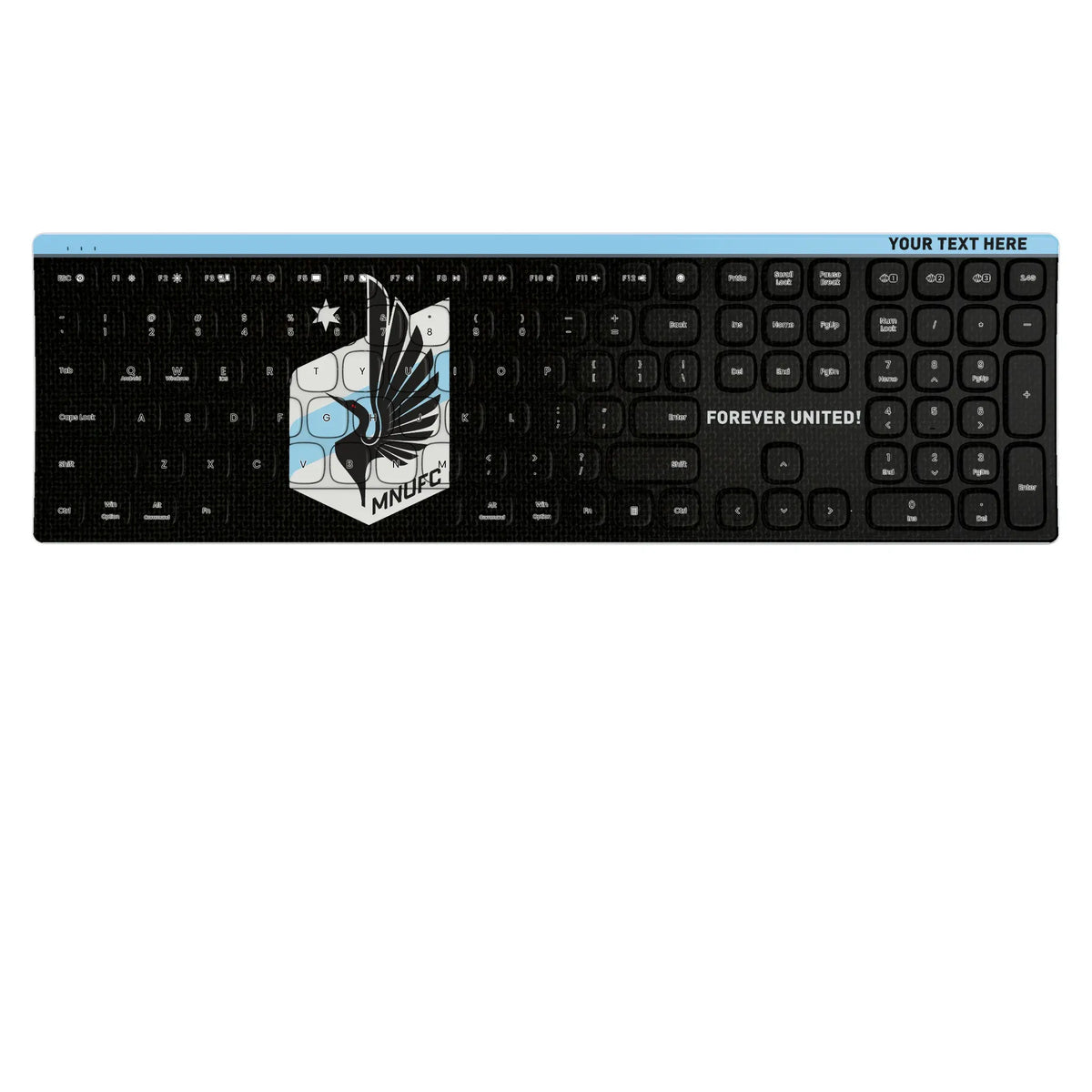 Minnesota United FC Personalized Endzone Solid KKB605 Curved Wireless Keyboard