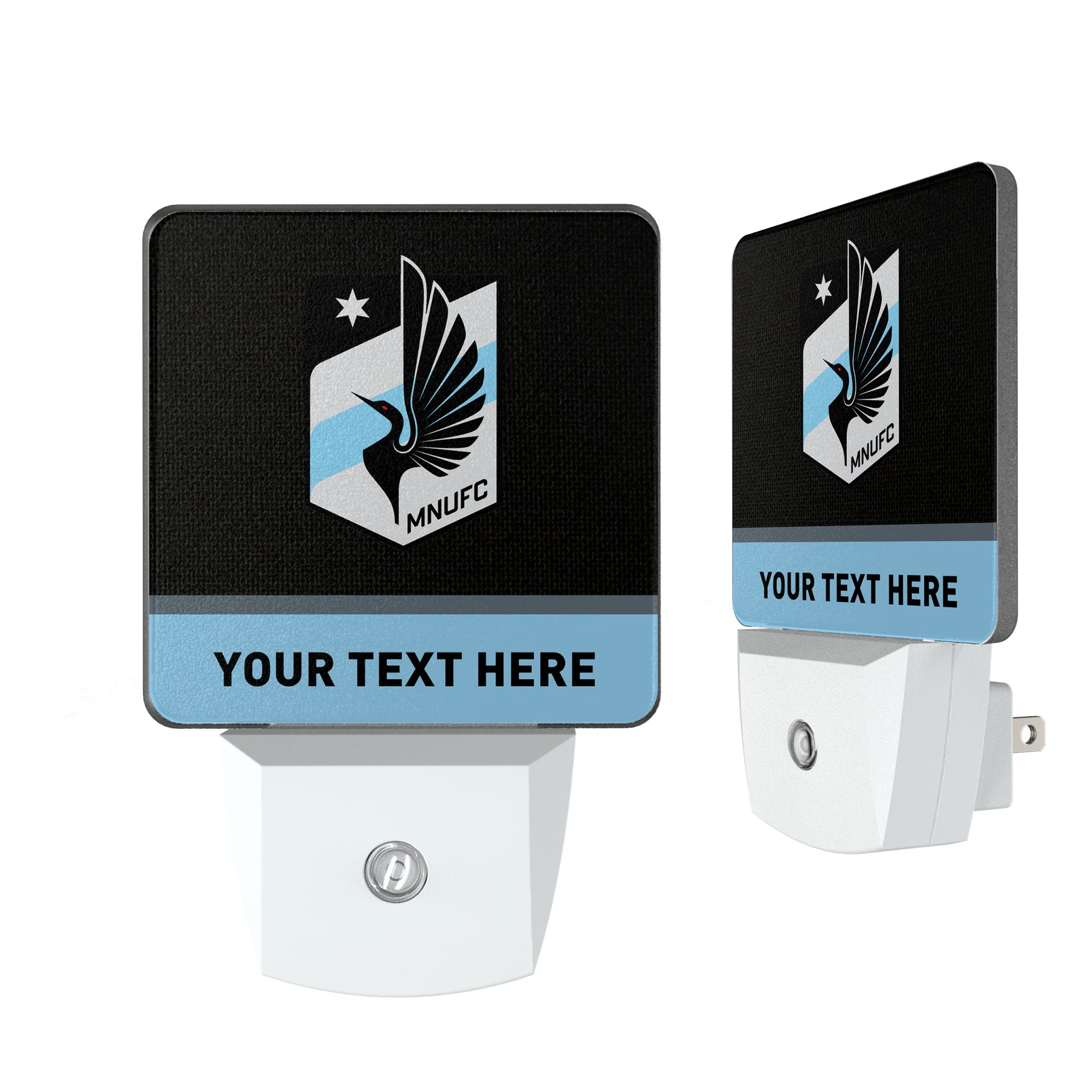 Minnesota United FC Personalized Endzone Solid Night Light 2-Pack