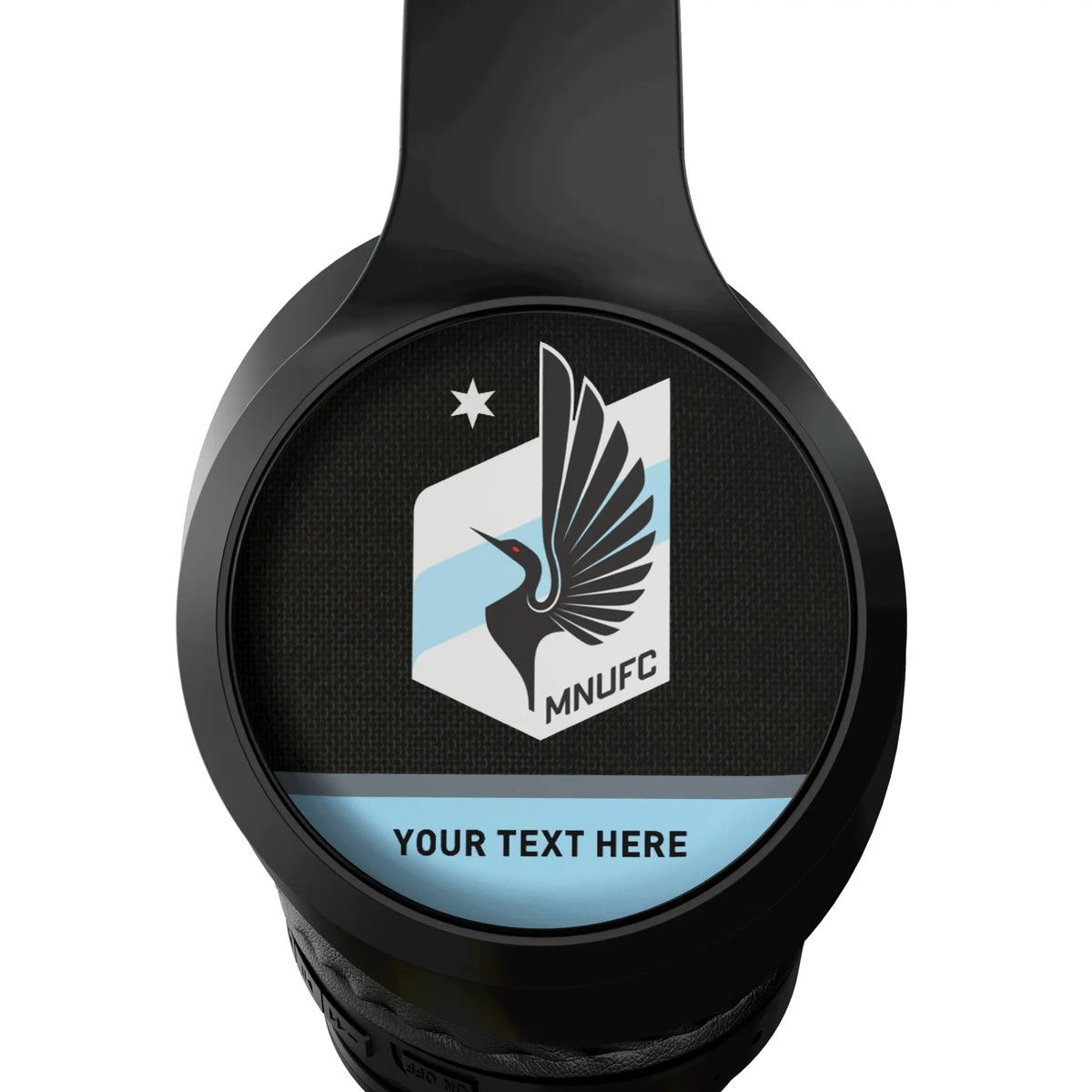 Minnesota United FC Personalized Endzone Solid Wireless Over-Ear Headphones With Case - Detail