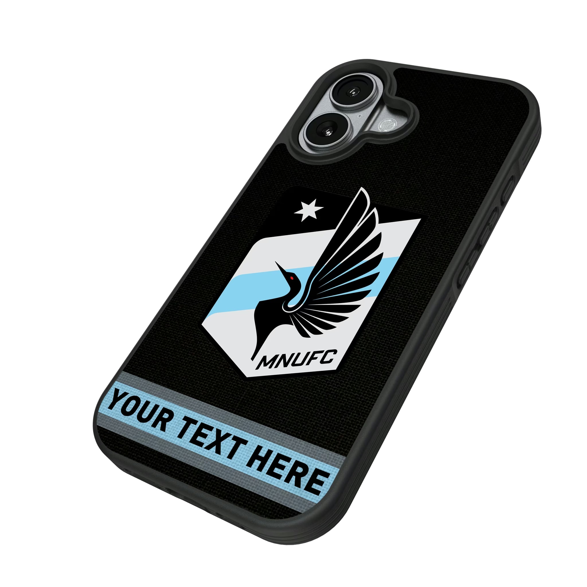 Minnesota United FC Personalized Stripe iPhone Bump Phone Case for Apple iPhone - Isometric View#Device_iPhone 17