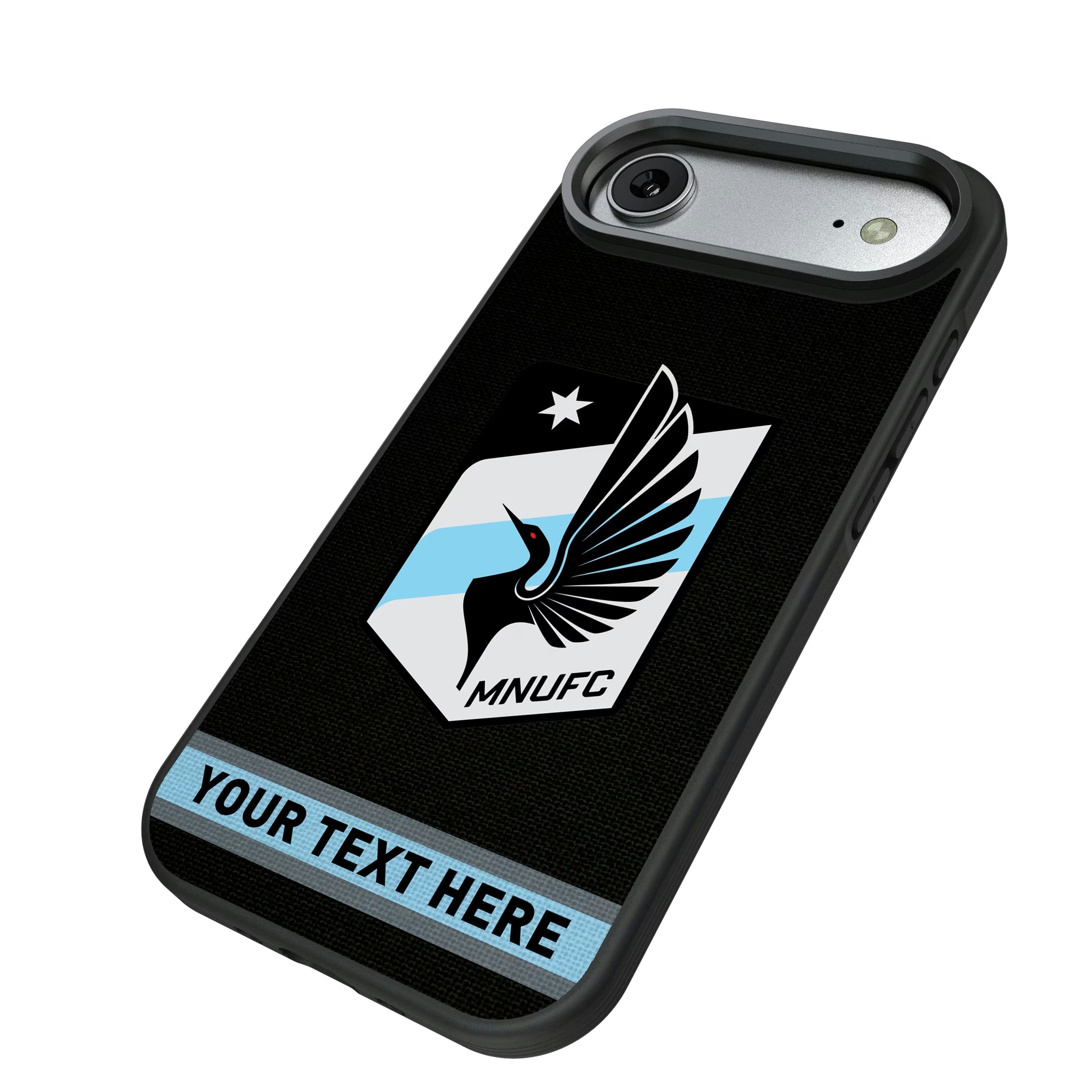 Minnesota United FC Personalized Stripe iPhone Bump Phone Case for Apple iPhone - Isometric View#Device_iPhone Air