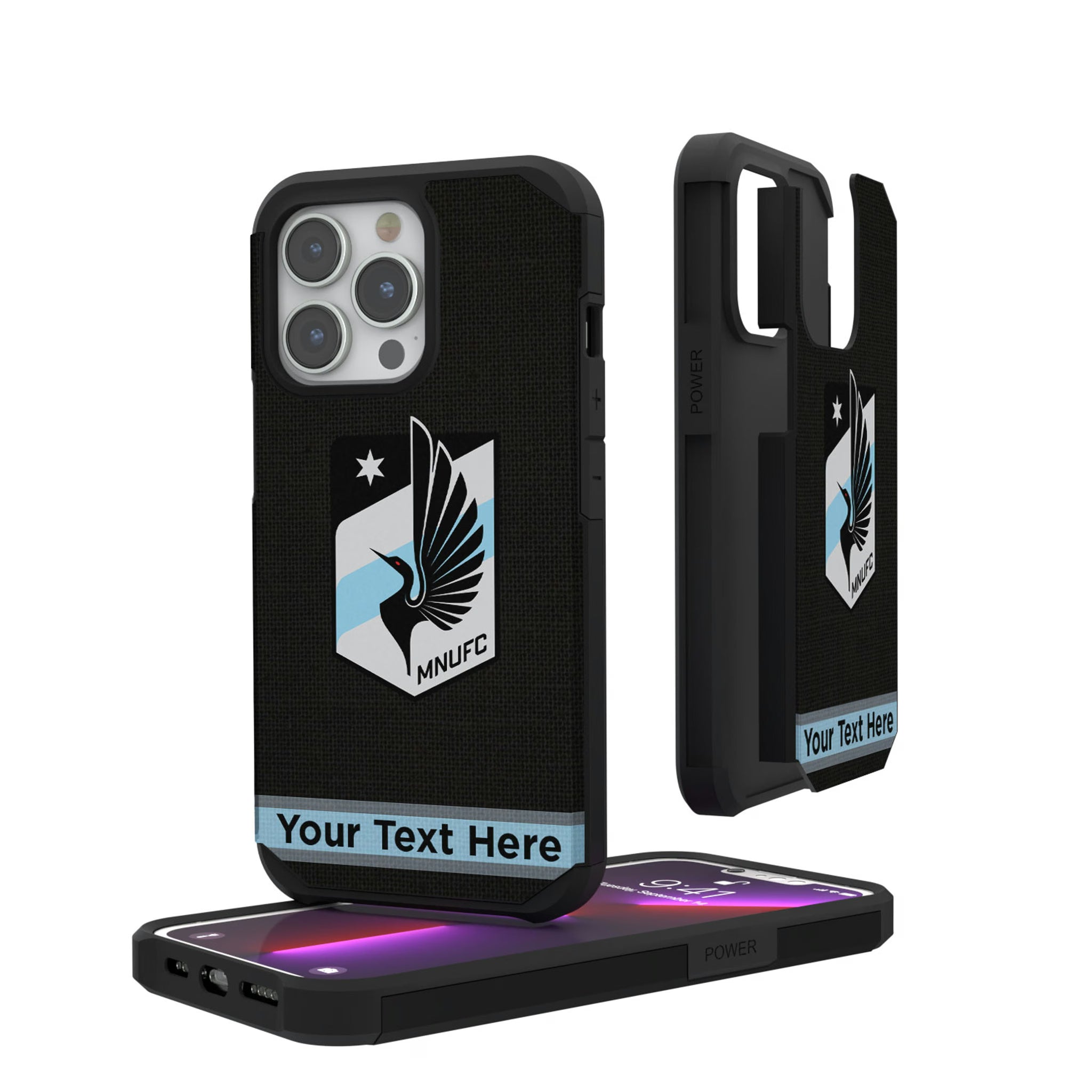 Minnesota United FC Personalized Stripe iPhone Rugged Phone Case for Apple iPhone