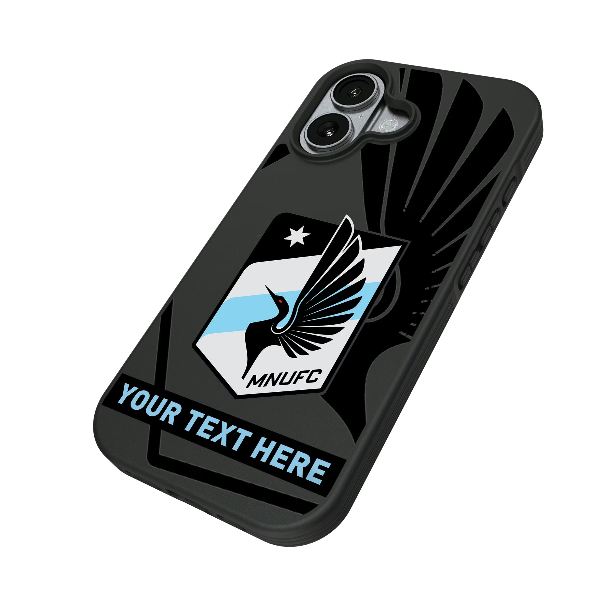 Minnesota United FC Personalized Tilt iPhone Bump Phone Case for Apple iPhone - Isometric View#Device_iPhone 17