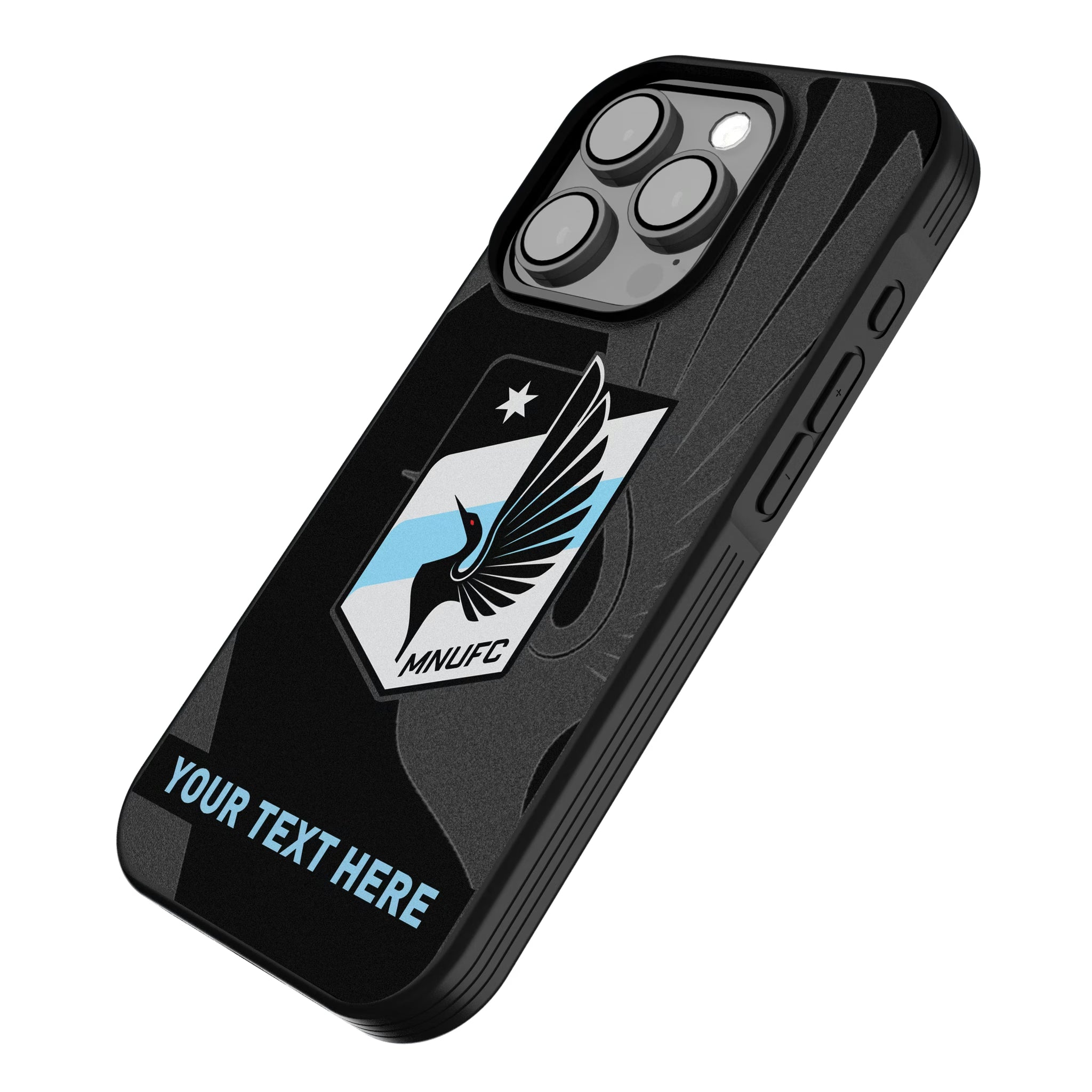 Minnesota United FC Personalized Tilt iPhone Bump Phone Case for Apple iPhone - Isometric View