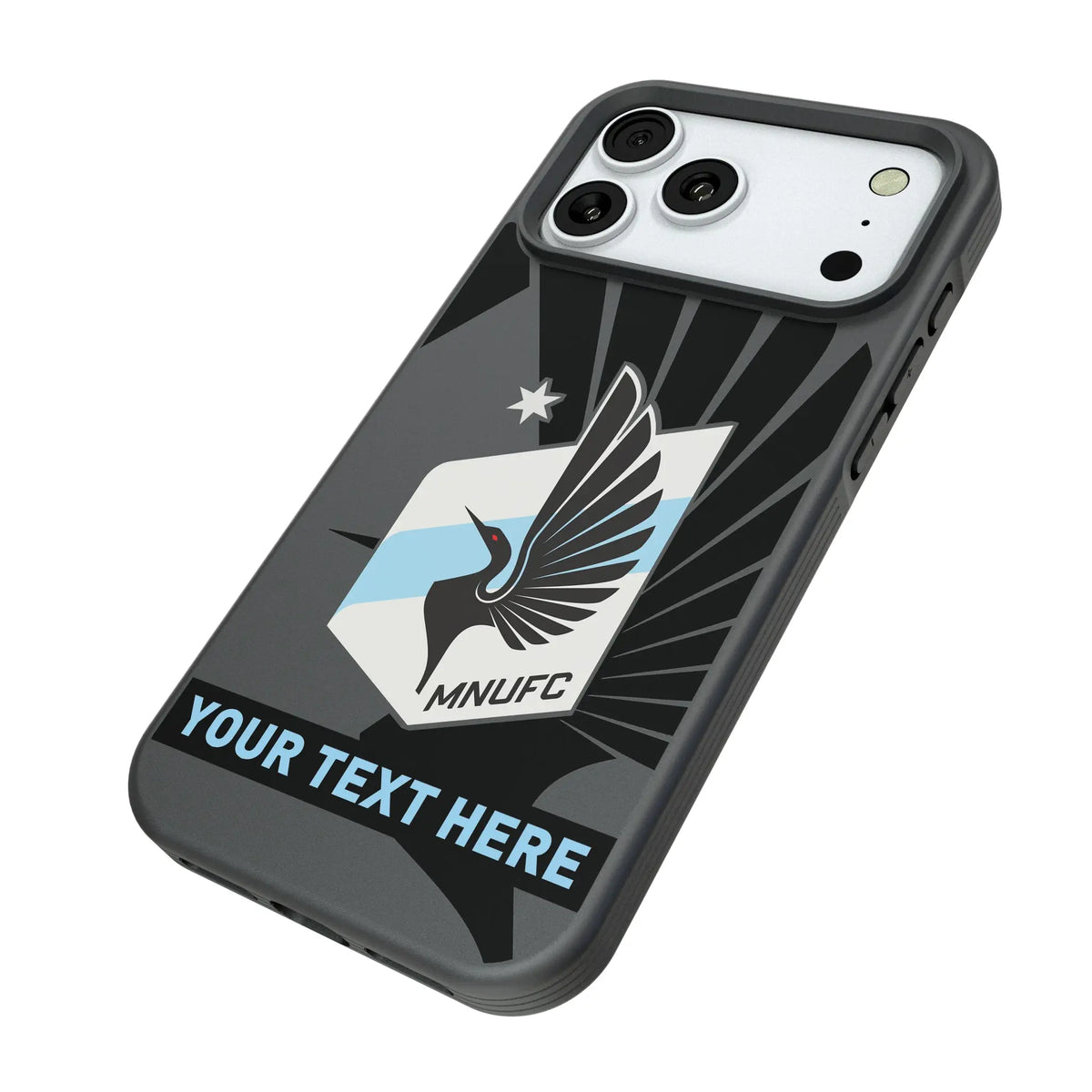 Minnesota United FC Personalized Tilt iPhone Bump Phone Case for Apple iPhone - Isometric View#Device_iPhone 18 Pro Max