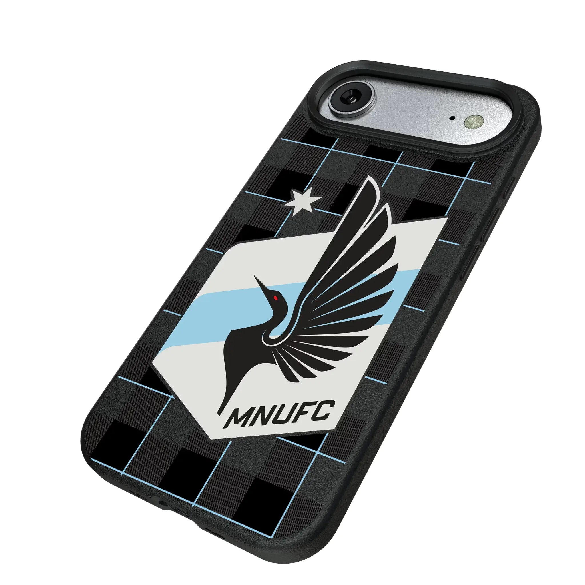 Minnesota United FC Plaid iPhone MagSafe Compatible Phone Case for Apple iPhone - Isometric View#Device_iPhone Air