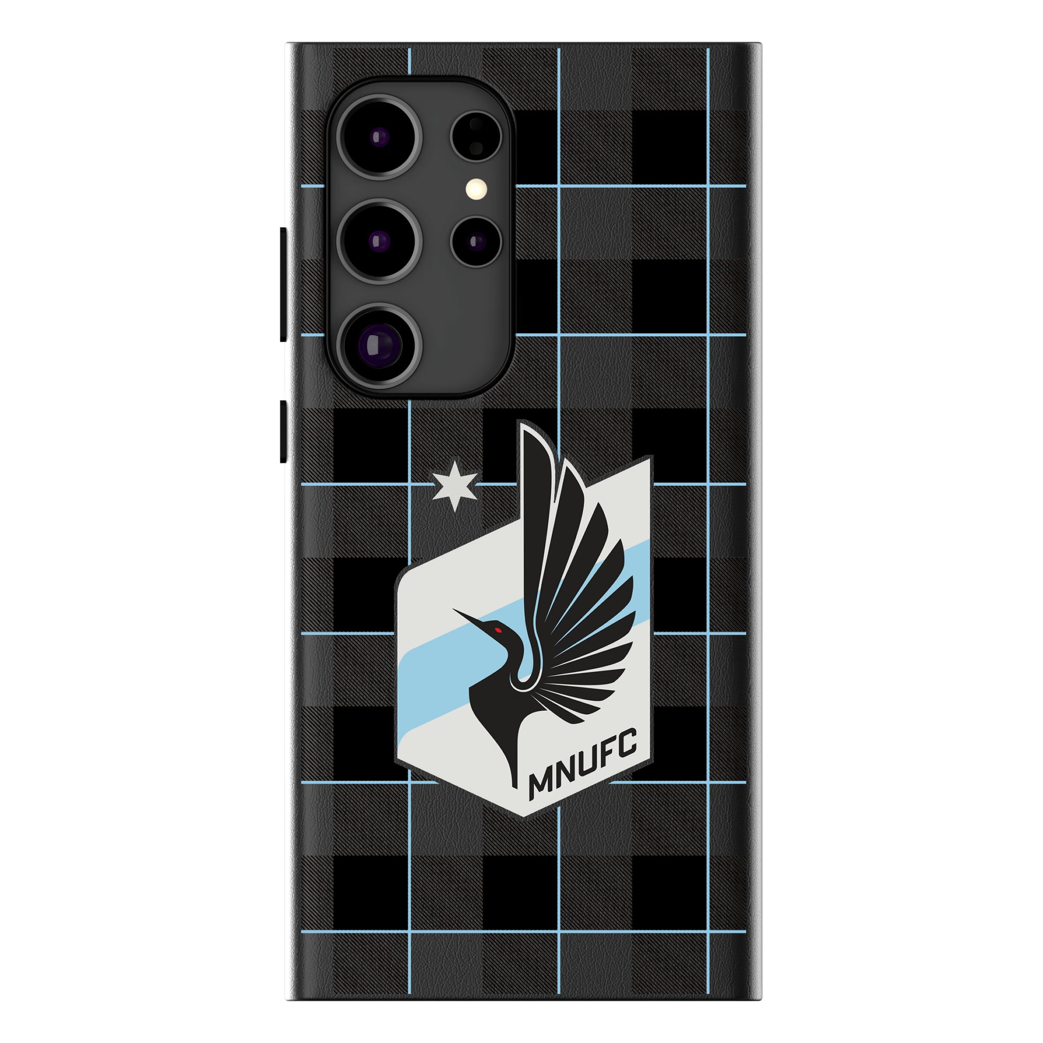 Minnesota United FC Plaid Galaxy MagSafe Compatible Phone Case for Samsung Galaxy