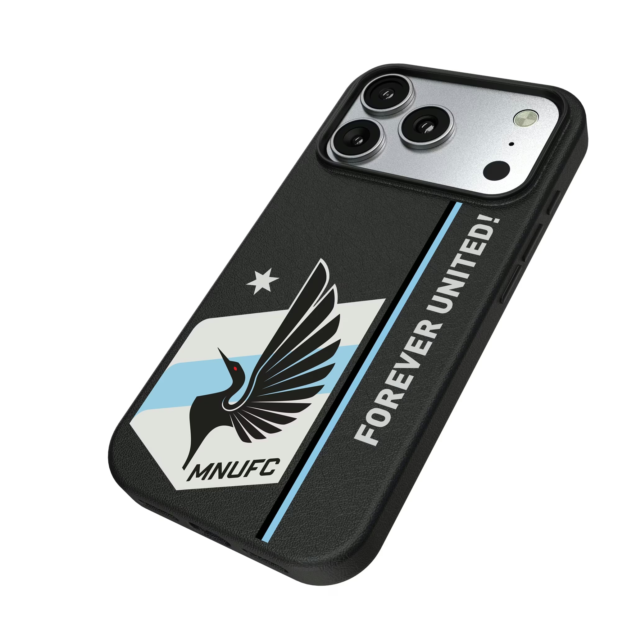 Minnesota United FC Sidebar iPhone MagSafe Compatible Phone Case for Apple iPhone - Isometric View#Device_iPhone 17 Pro