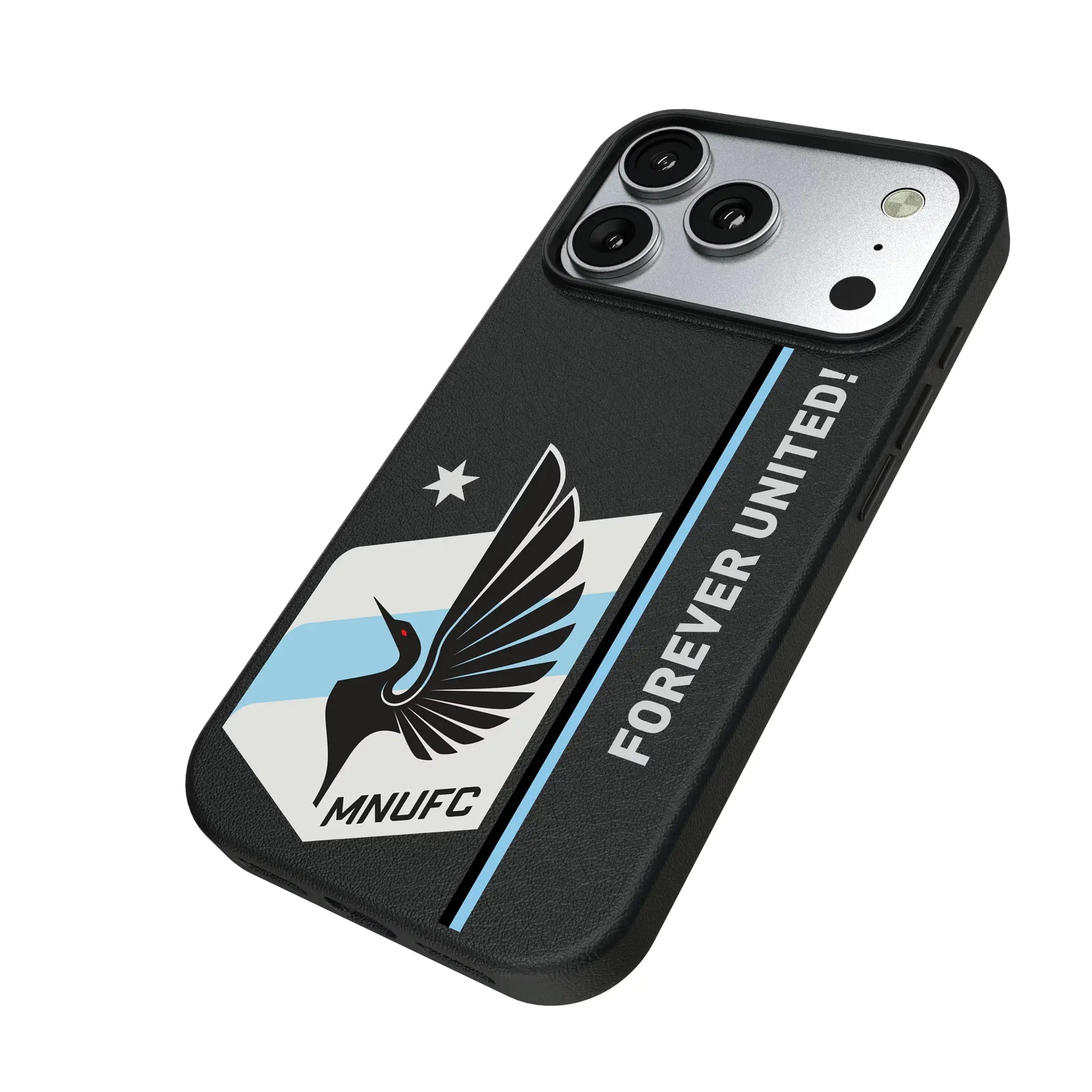 Minnesota United FC Sidebar iPhone MagSafe Compatible Phone Case for Apple iPhone - Isometric View#Device_iPhone 17 Pro
