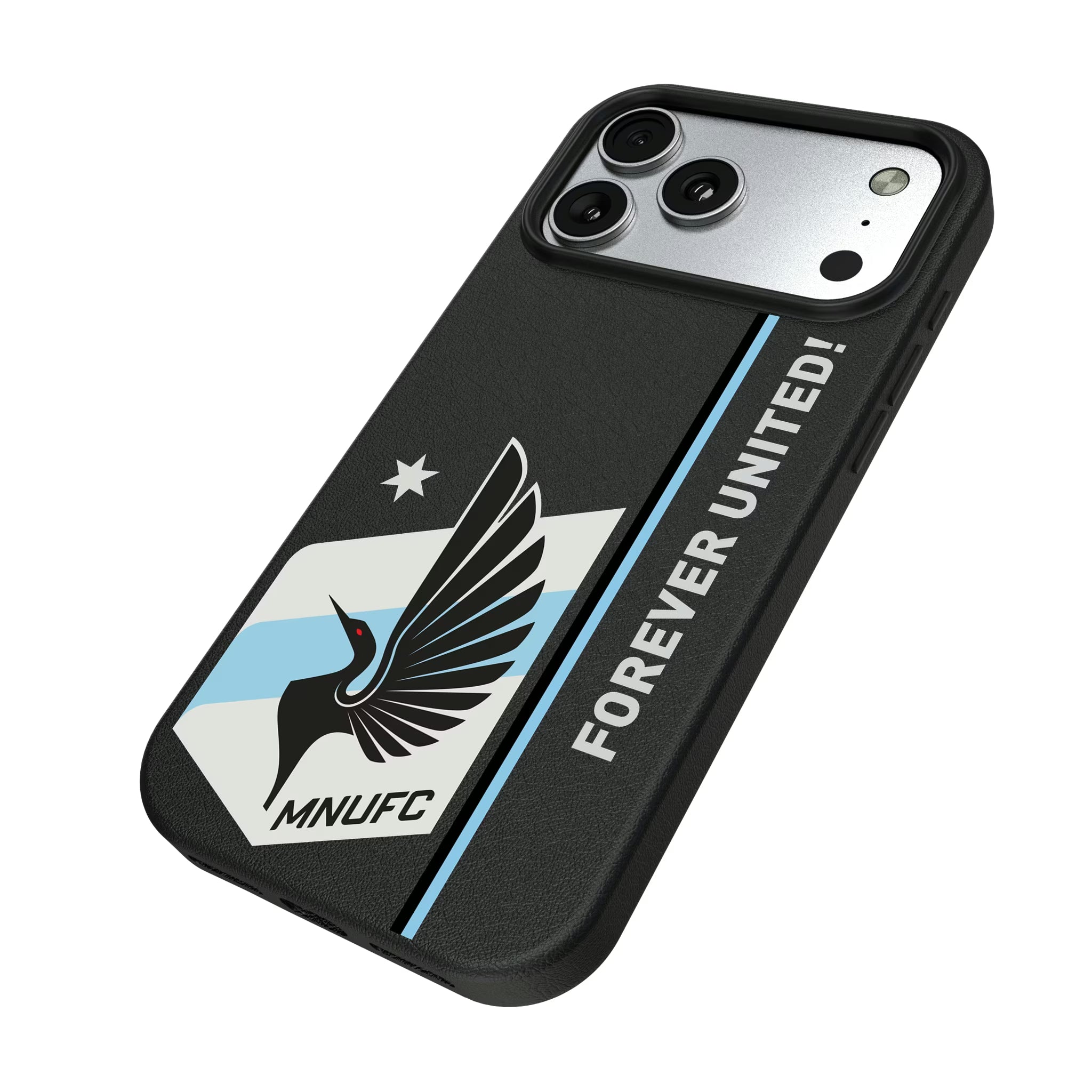 Minnesota United FC Sidebar iPhone MagSafe Compatible Phone Case for Apple iPhone - Isometric View#Device_iPhone 17 Pro Max