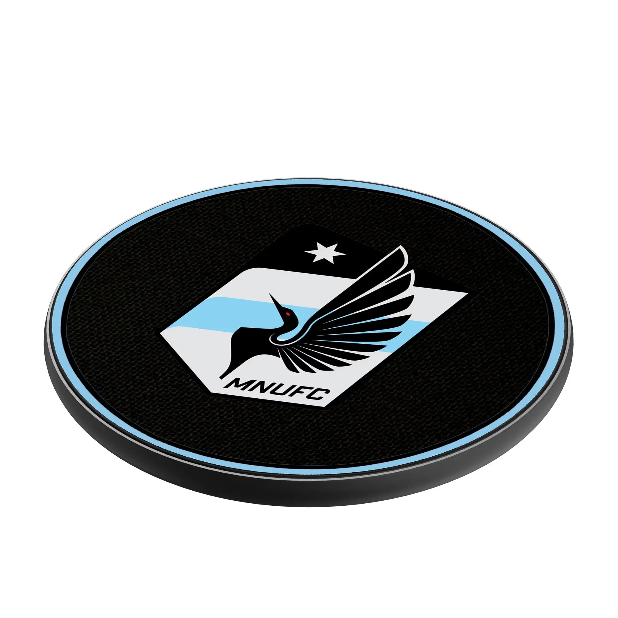 Minnesota United FC Solid 15-Watt Wireless Charger - Isometric View