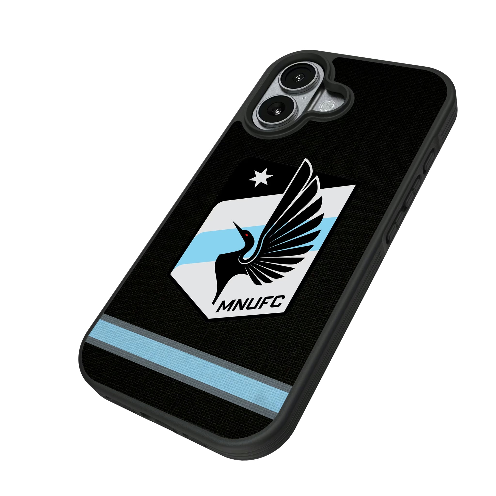 Minnesota United FC Stripe iPhone Bump Phone Case for Apple iPhone - Isometric View#Device_iPhone 17