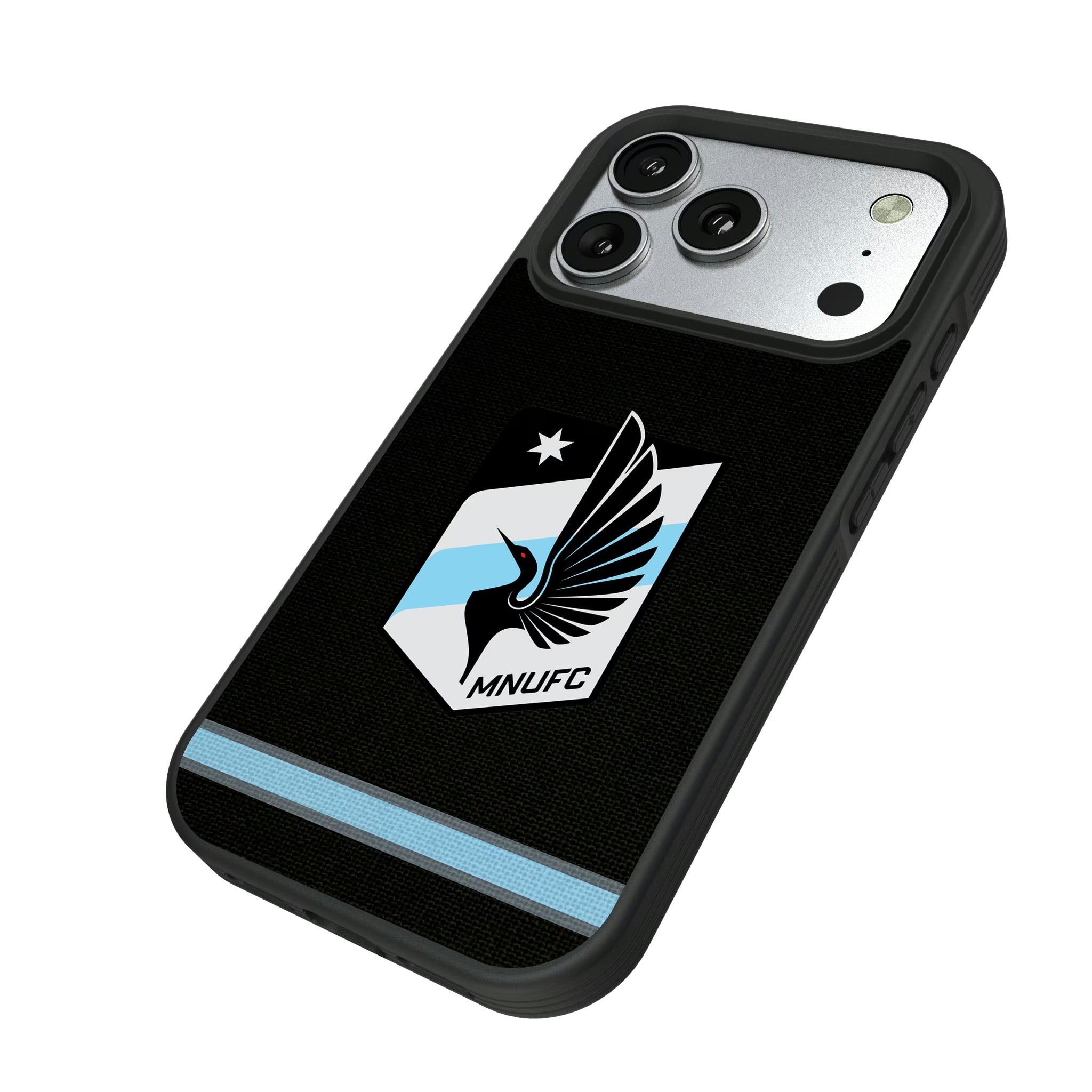 Minnesota United FC Stripe iPhone Bump Phone Case for Apple iPhone - Isometric View#Device_iPhone 17 Pro