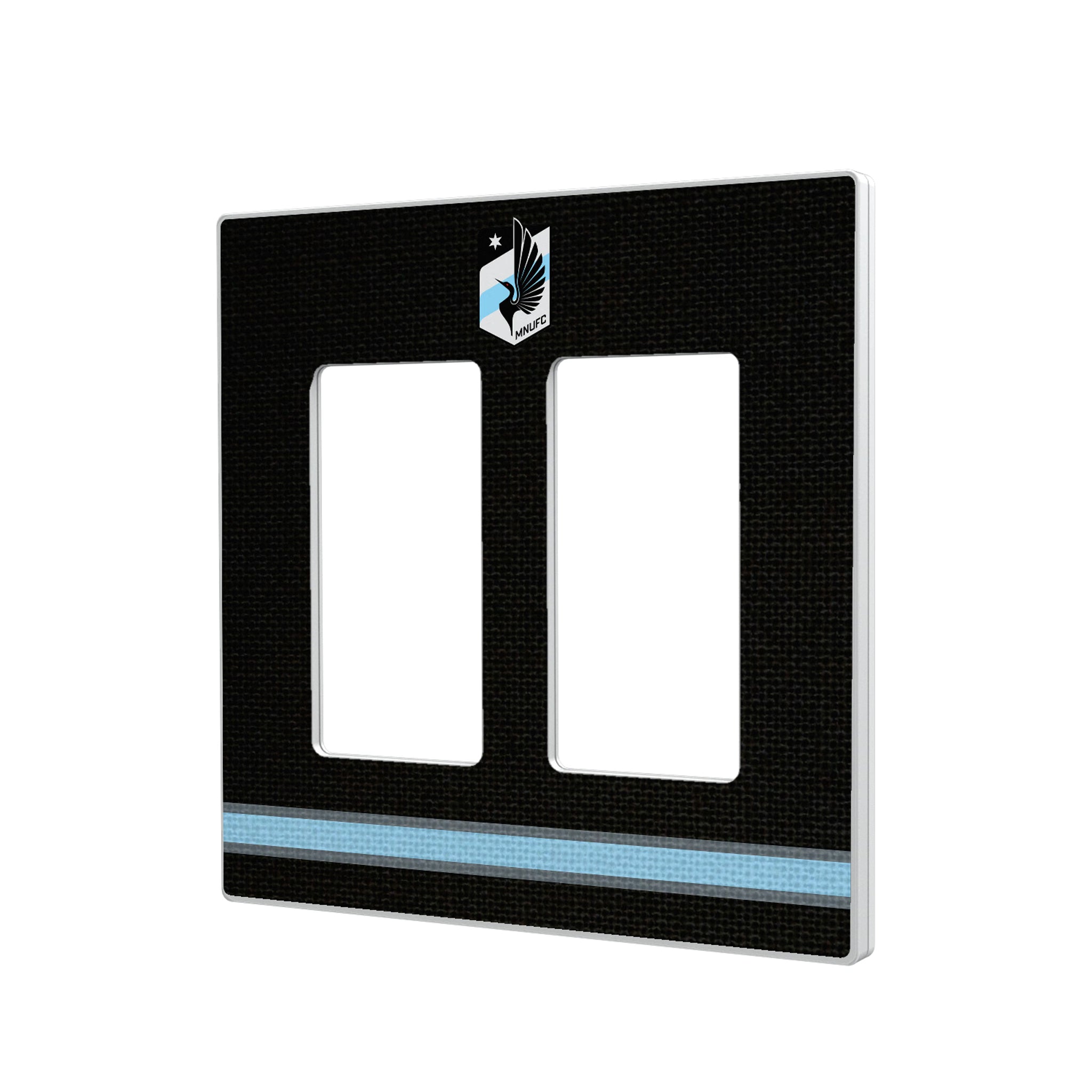 Minnesota United FC Stripe Hidden-Screw Light Switch Plate#Style_Double Rocker