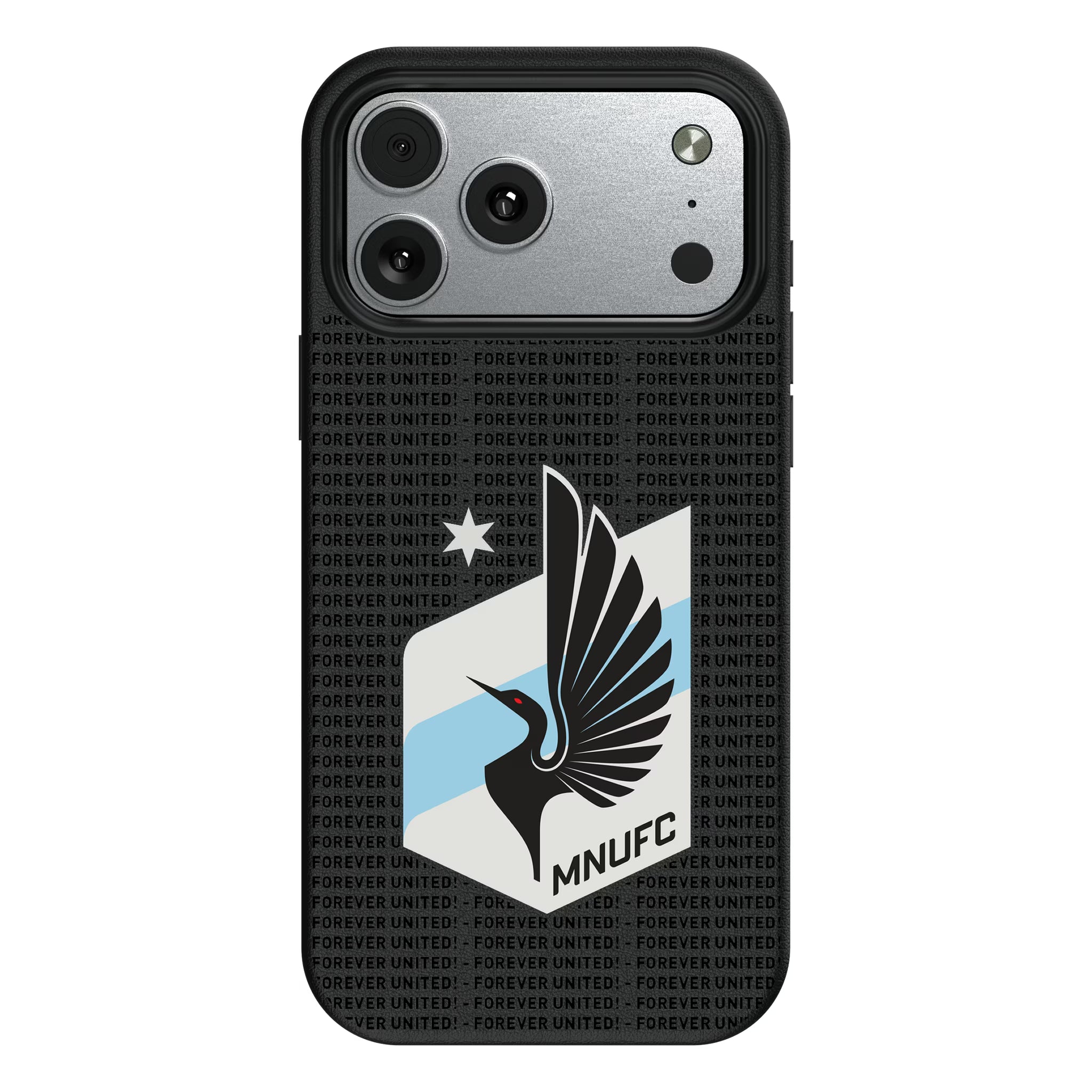 Minnesota United FC Text Backdrop iPhone MagSafe Compatible Phone Case for Apple iPhone#Device_iPhone 17 Pro Max