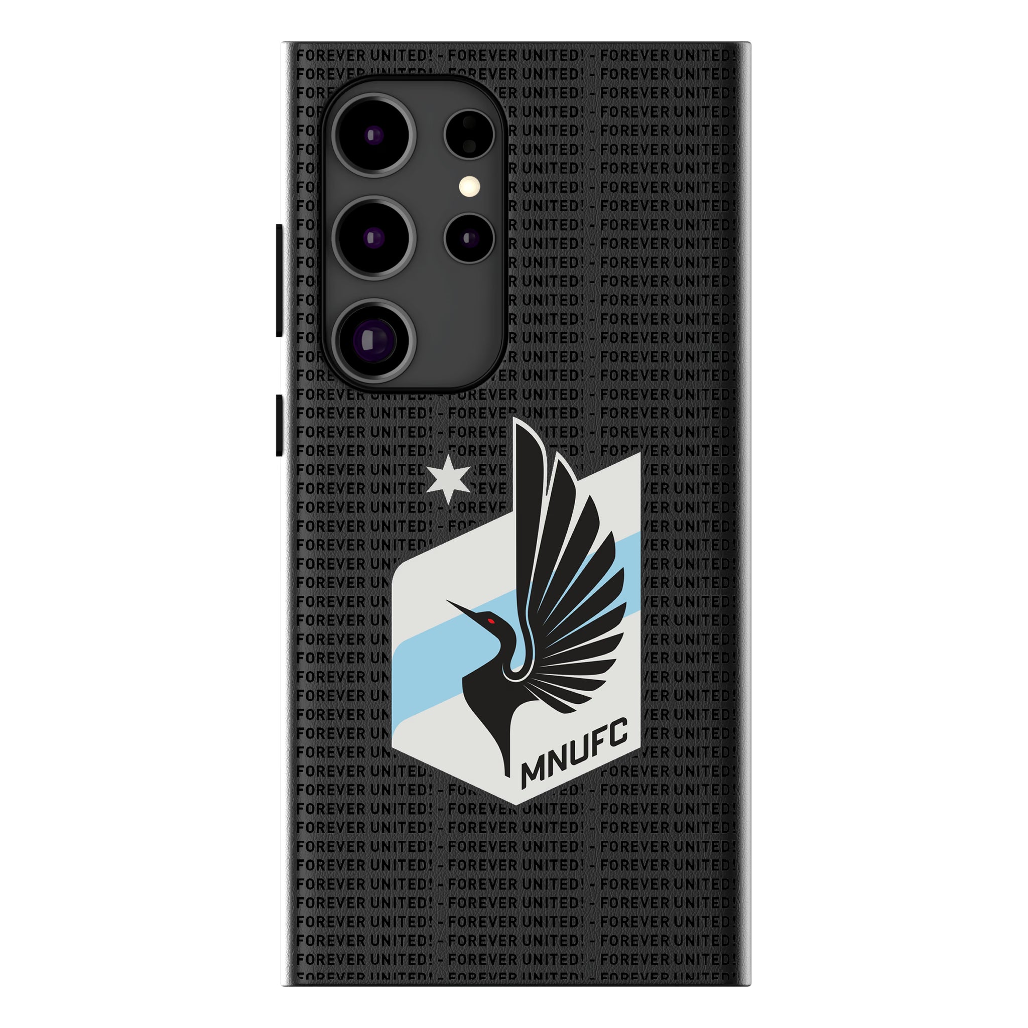Minnesota United FC Text Backdrop Galaxy MagSafe Compatible Phone Case for Samsung Galaxy