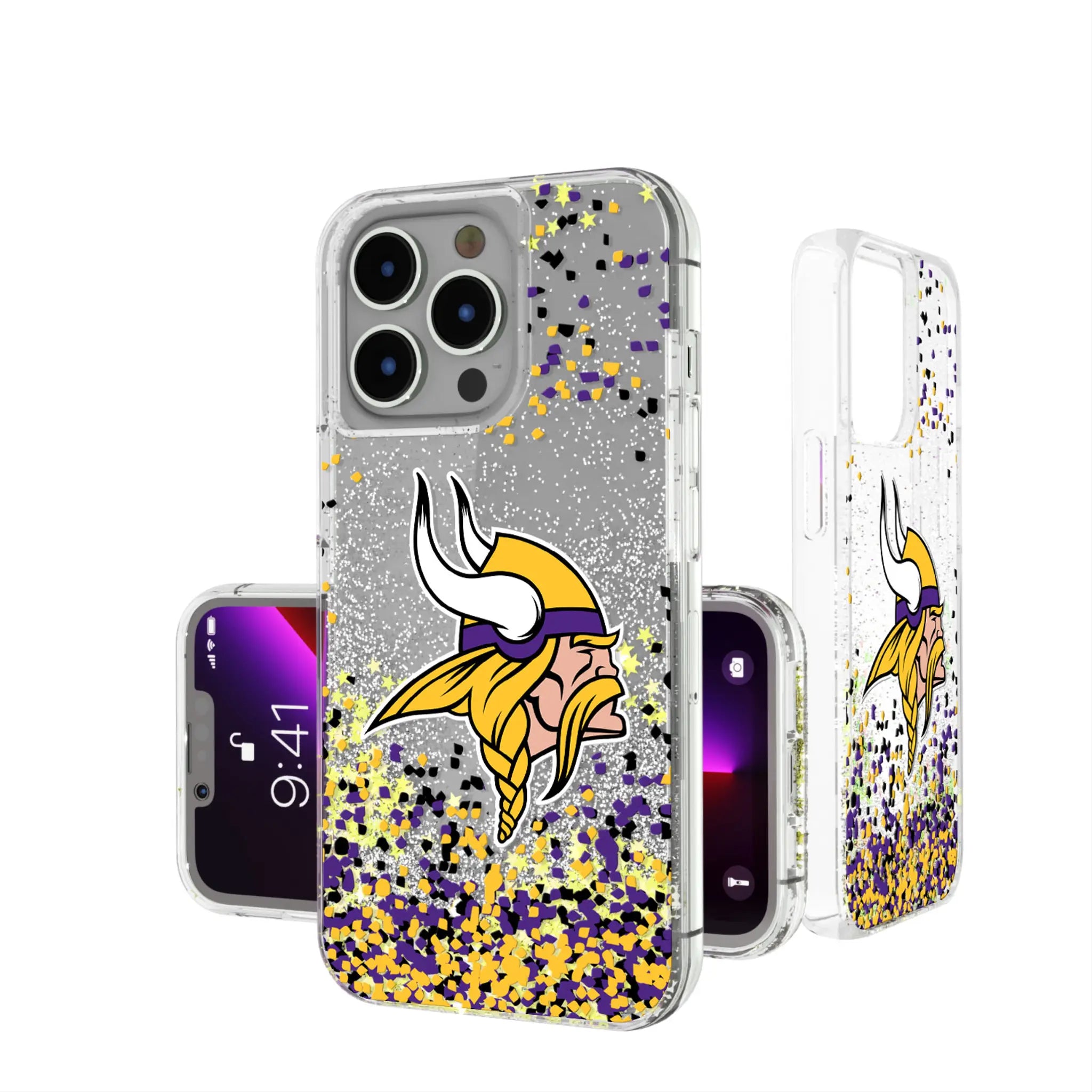 Minnesota Vikings Confetti iPhone Glitter Phone Case for Apple iPhone
