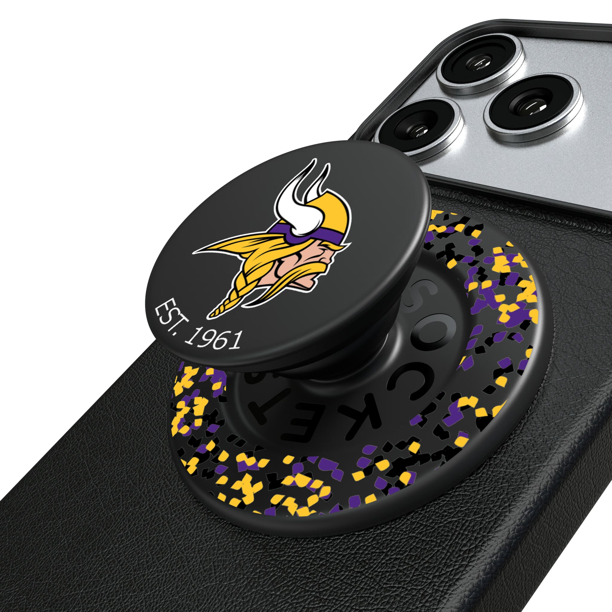 Minnesota Vikings Confetti Popsockets Round Magnetic