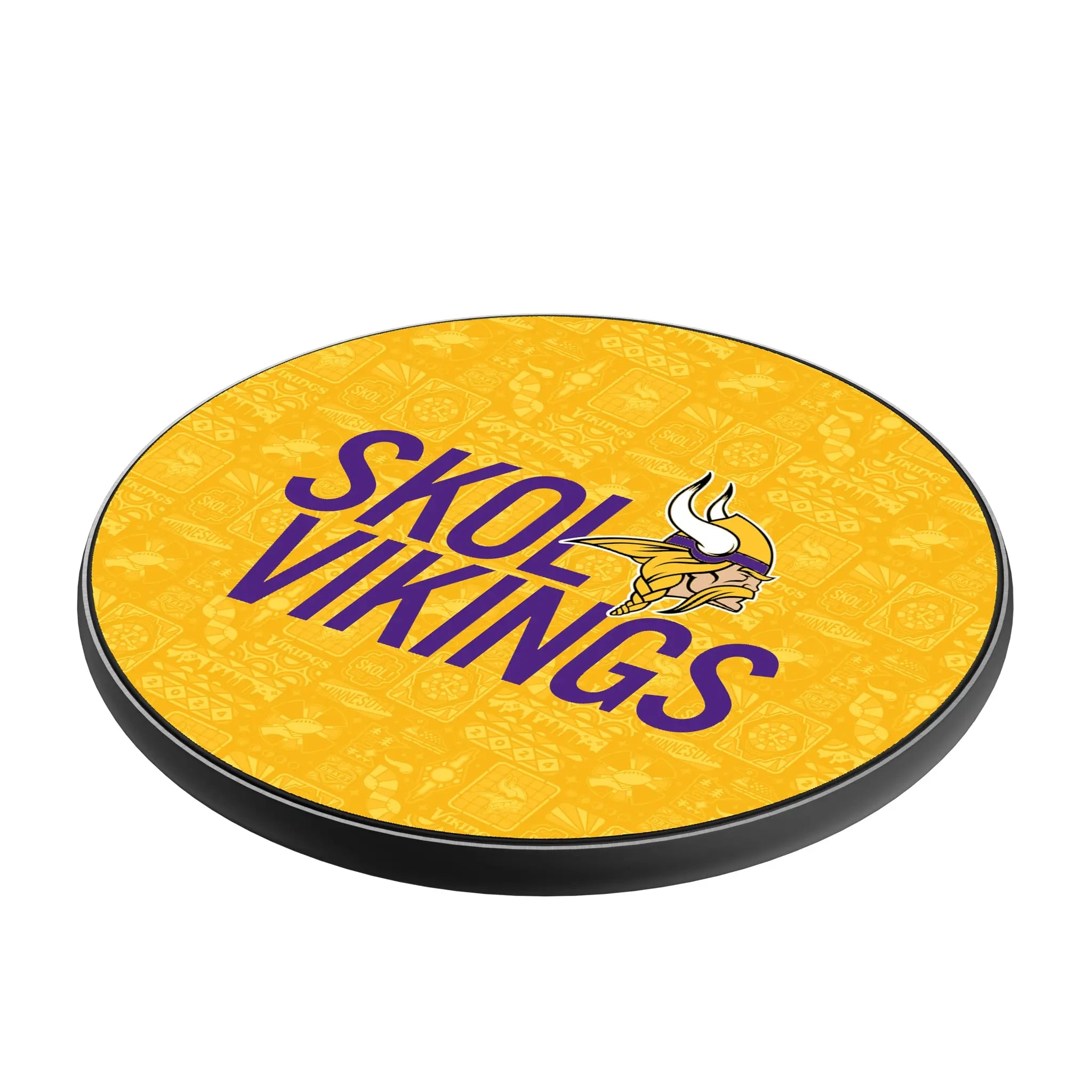 Minnesota Vikings Deco 15-Watt Wireless Charger - Isometric View