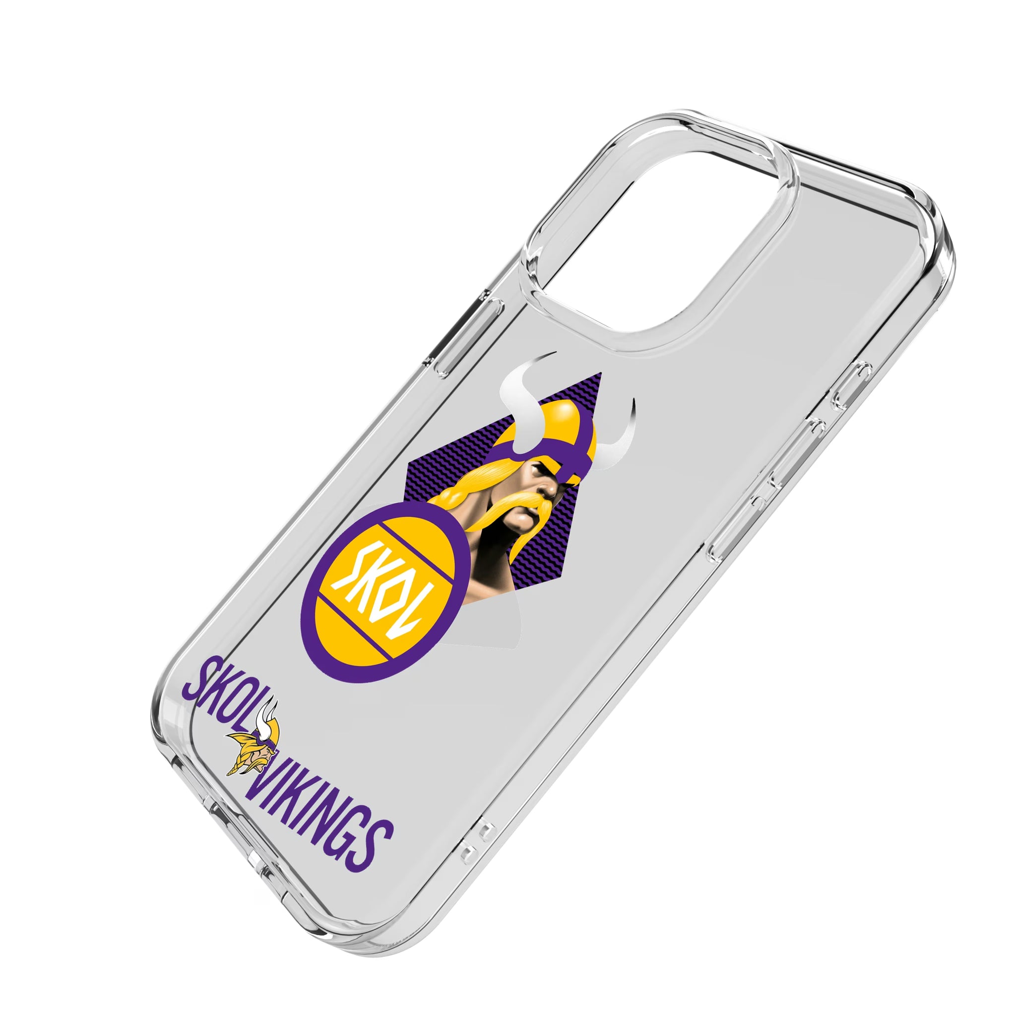Minnesota Vikings Deco iPhone Clear Phone Case for Apple iPhone - Isometric View