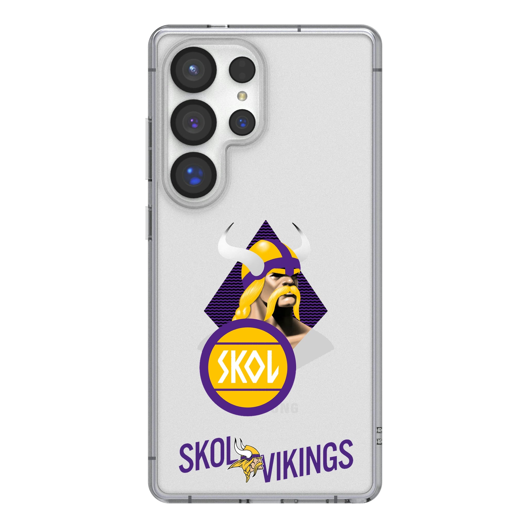 Minnesota Vikings Deco Galaxy Clear Phone Case for Samsung Galaxy