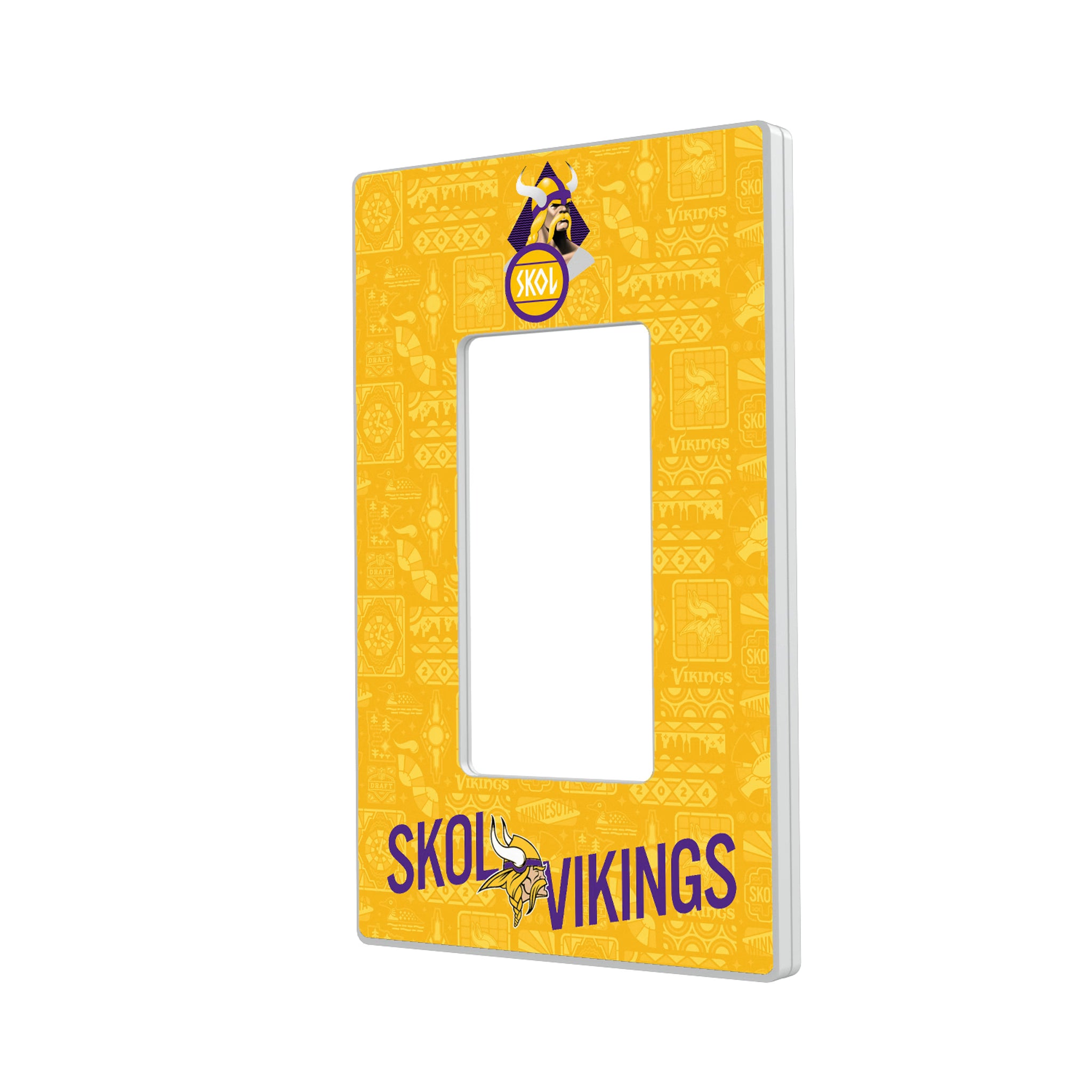 Minnesota Vikings Deco Hidden-Screw Light Switch Plate#Style_Single Rocker