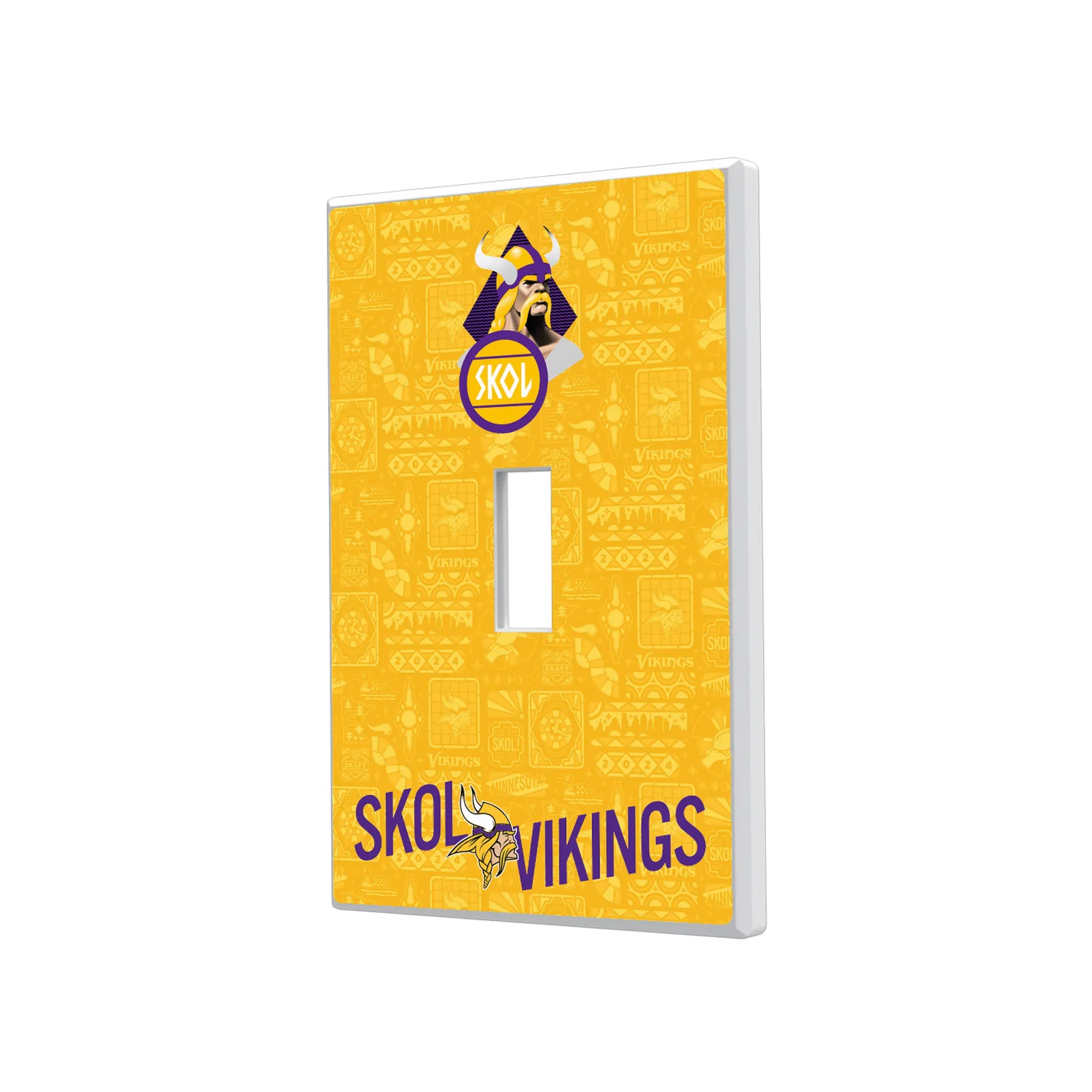 Minnesota Vikings Deco Hidden-Screw Light Switch Plate#Style_Single Toggle