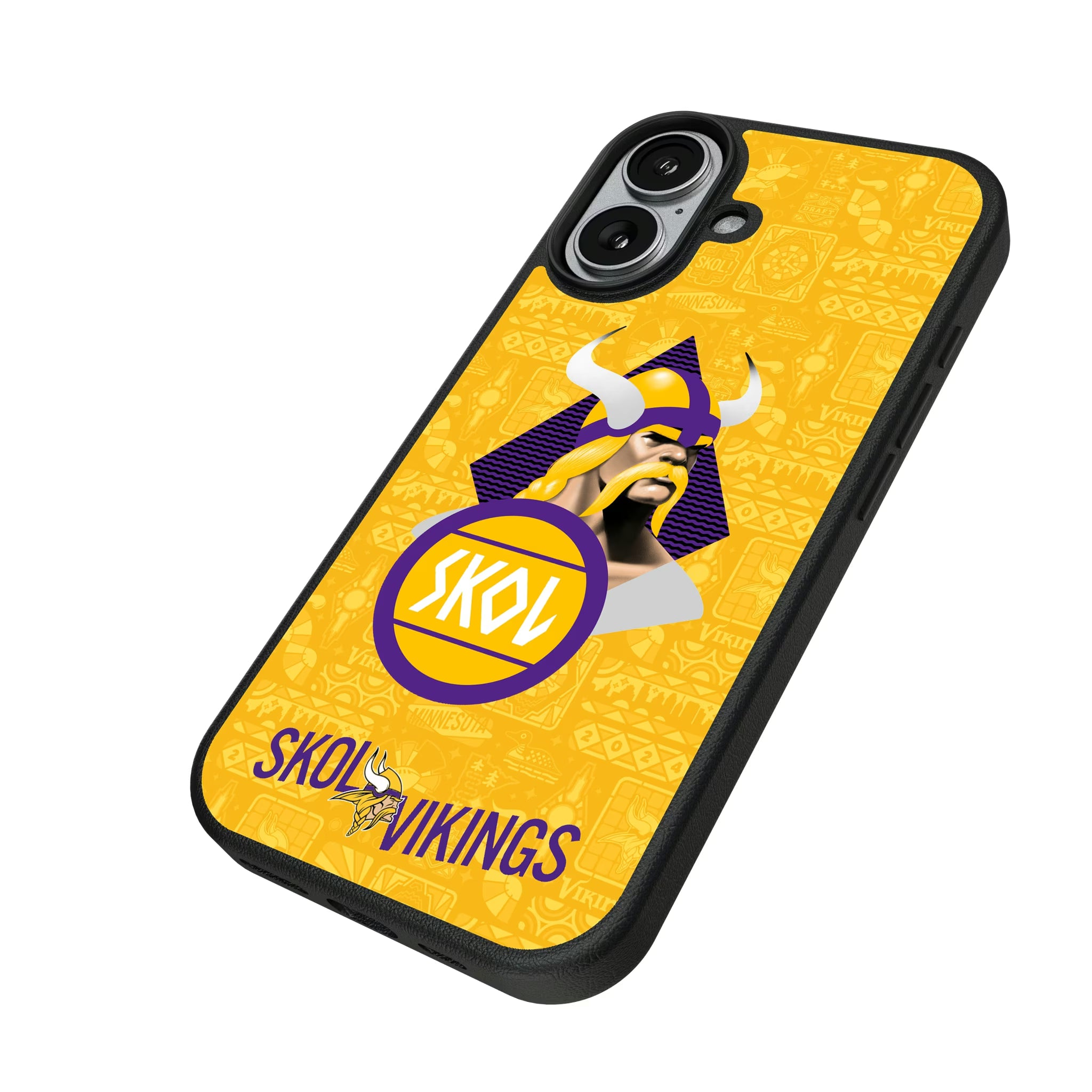 Minnesota Vikings Deco iPhone MagSafe Compatible Phone Case for Apple iPhone - Isometric View#Device_iPhone 17