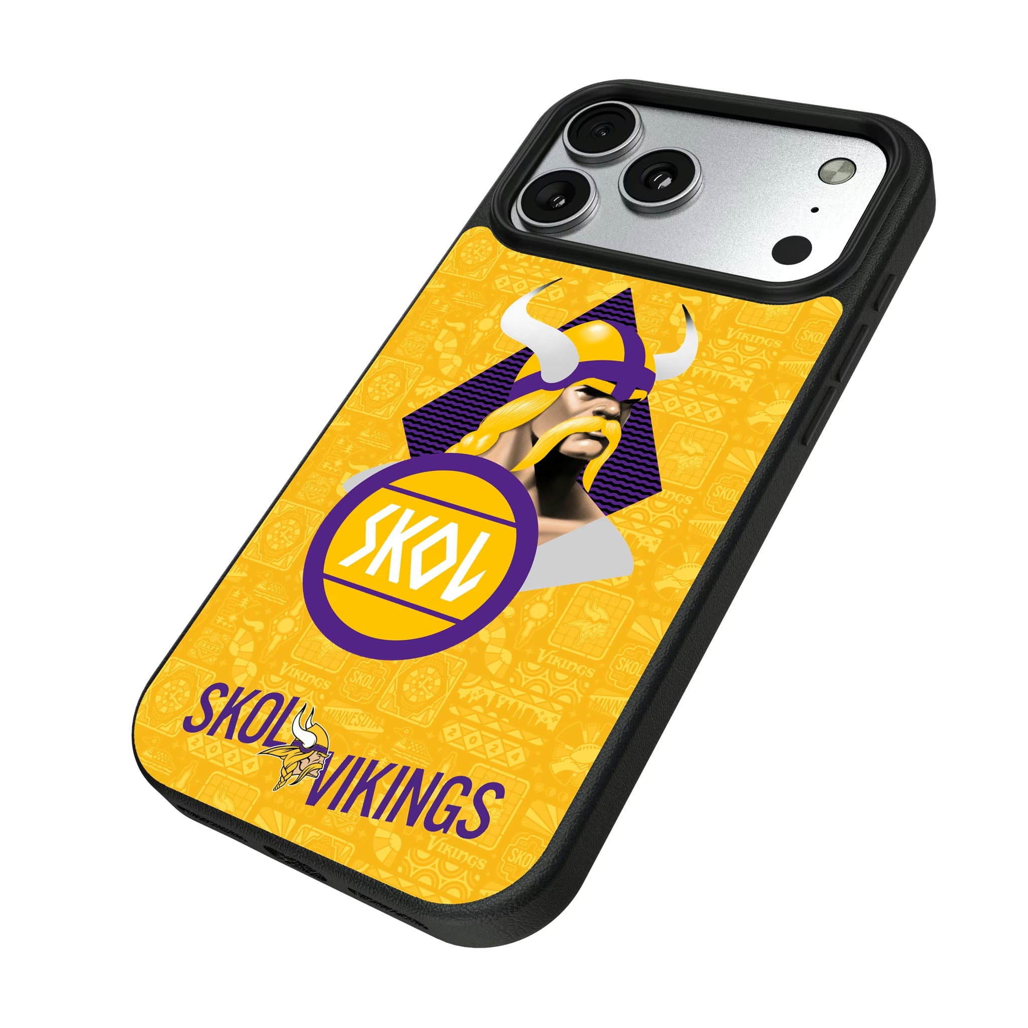 Minnesota Vikings Deco iPhone MagSafe Compatible Phone Case for Apple iPhone - Isometric View#Device_iPhone 17 Pro Max