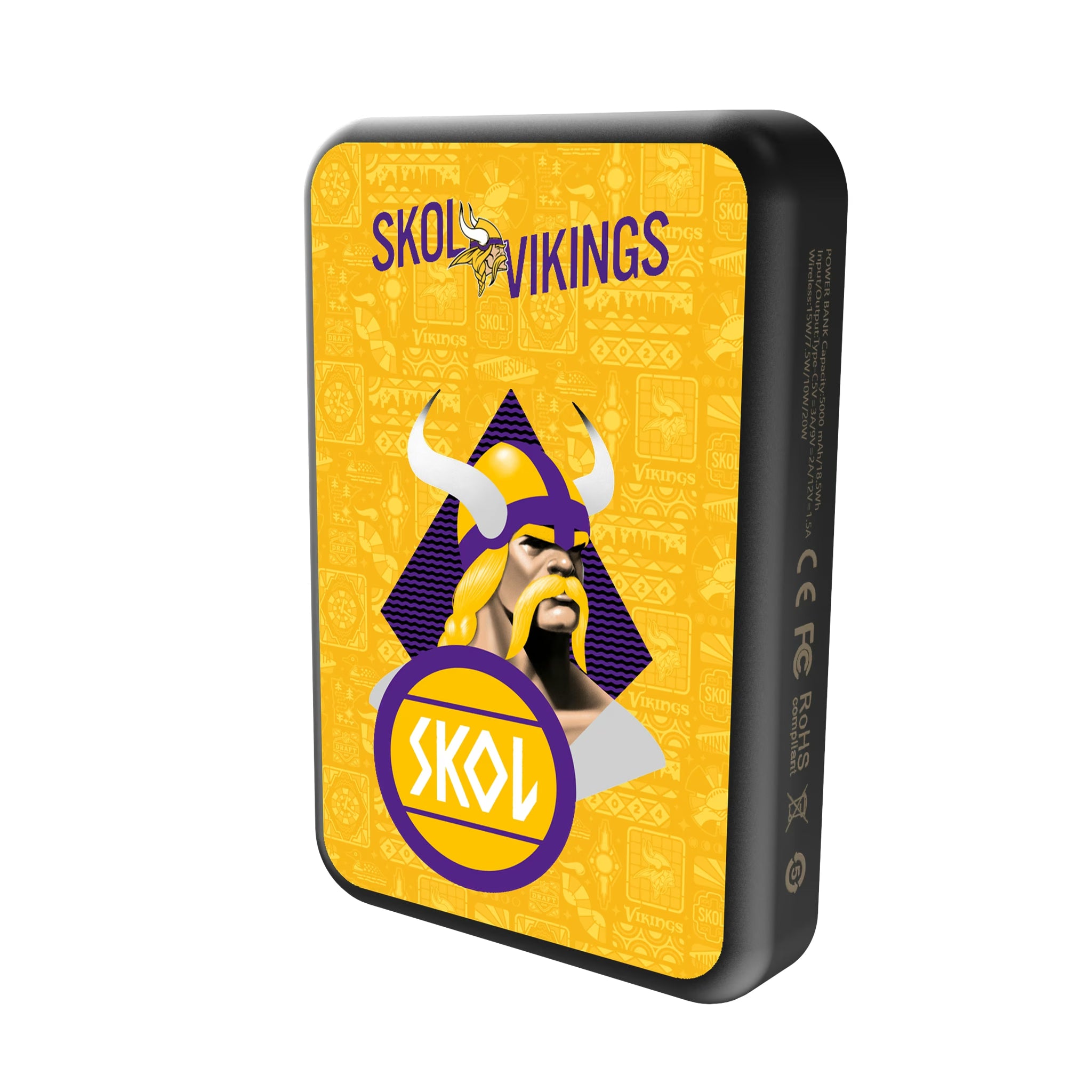 Minnesota Vikings Deco Wireless Mag Power Bank