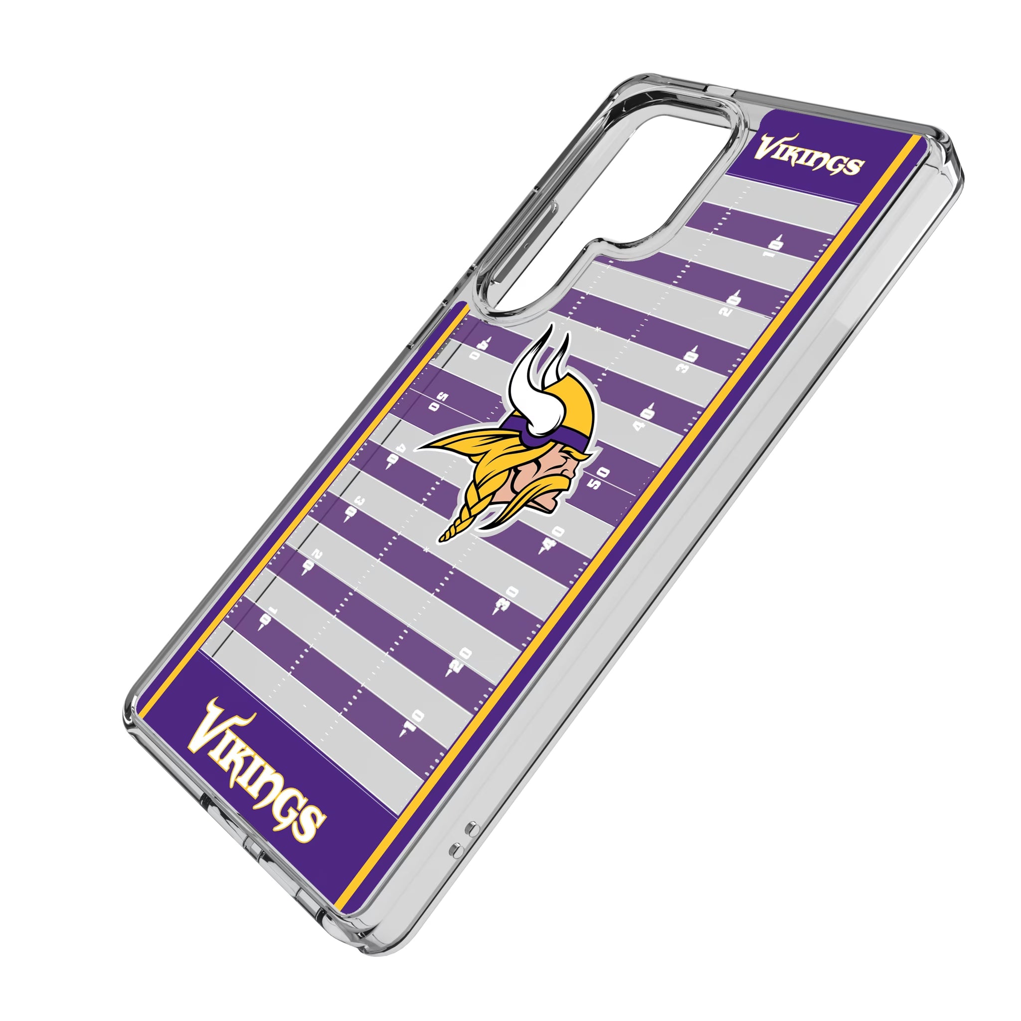 Minnesota Vikings Field Galaxy Clear Phone Case for Samsung Galaxy - Isometric View