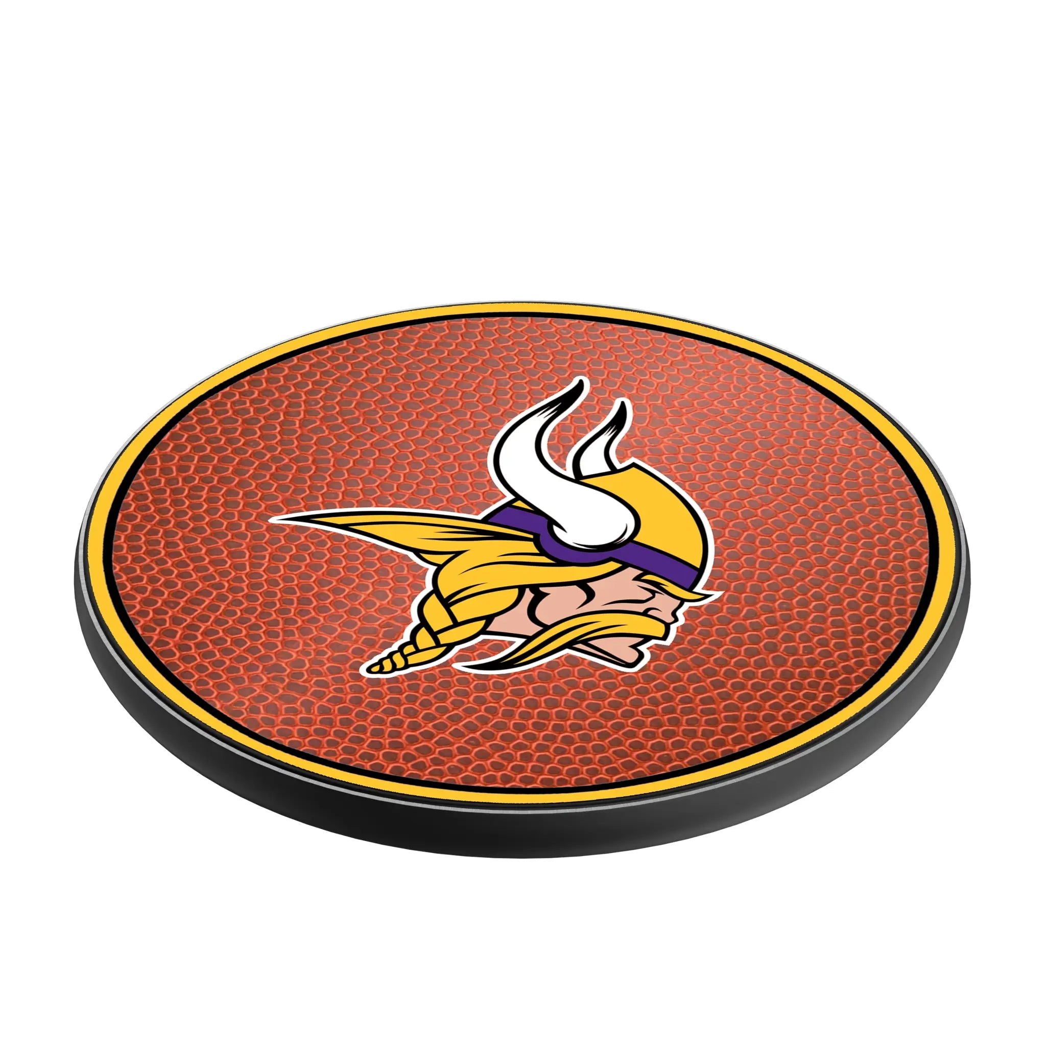 Minnesota Vikings Football 15-Watt Wireless Charger - Isometric View