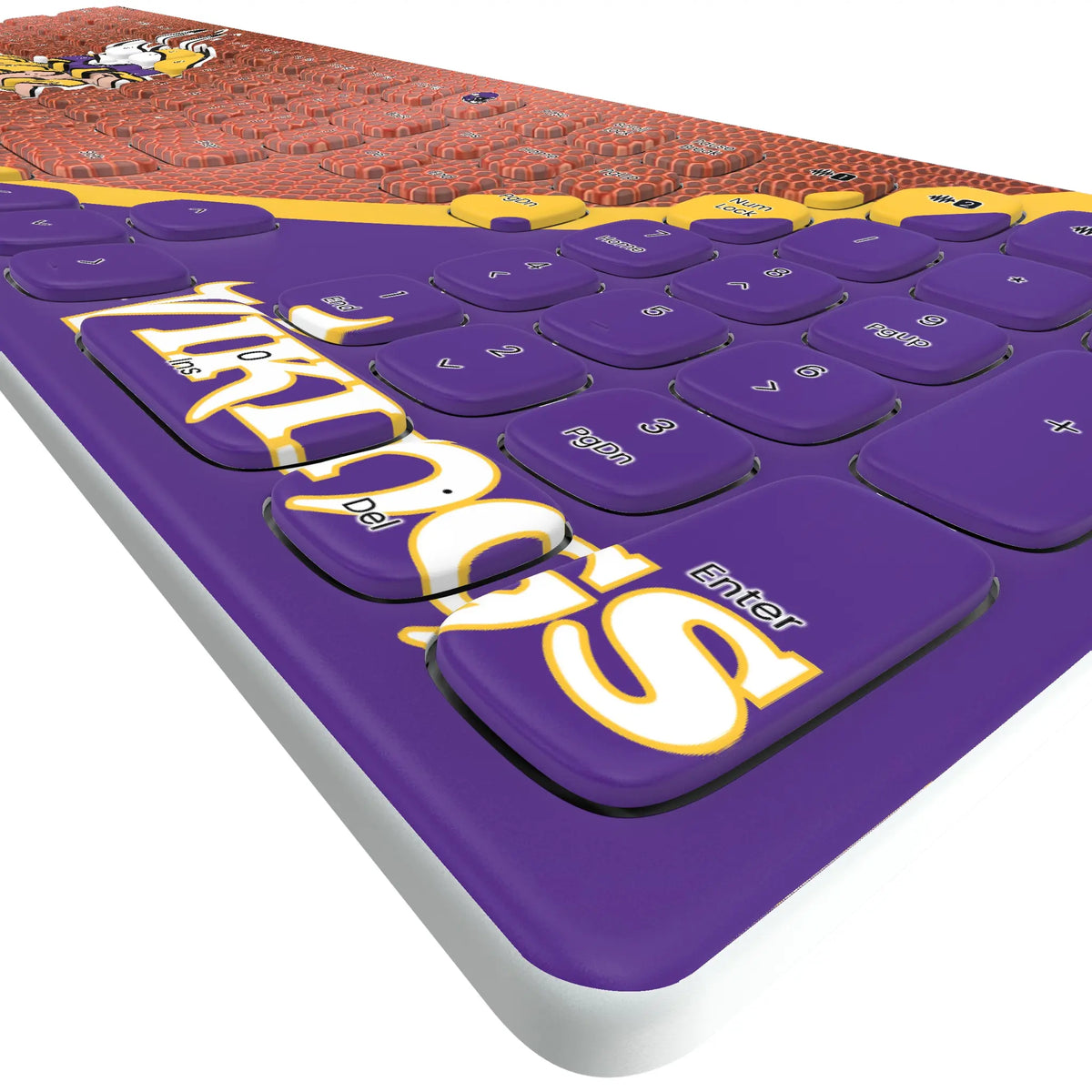 Minnesota Vikings Football KKB605 Curved Wireless Keyboard - Detail