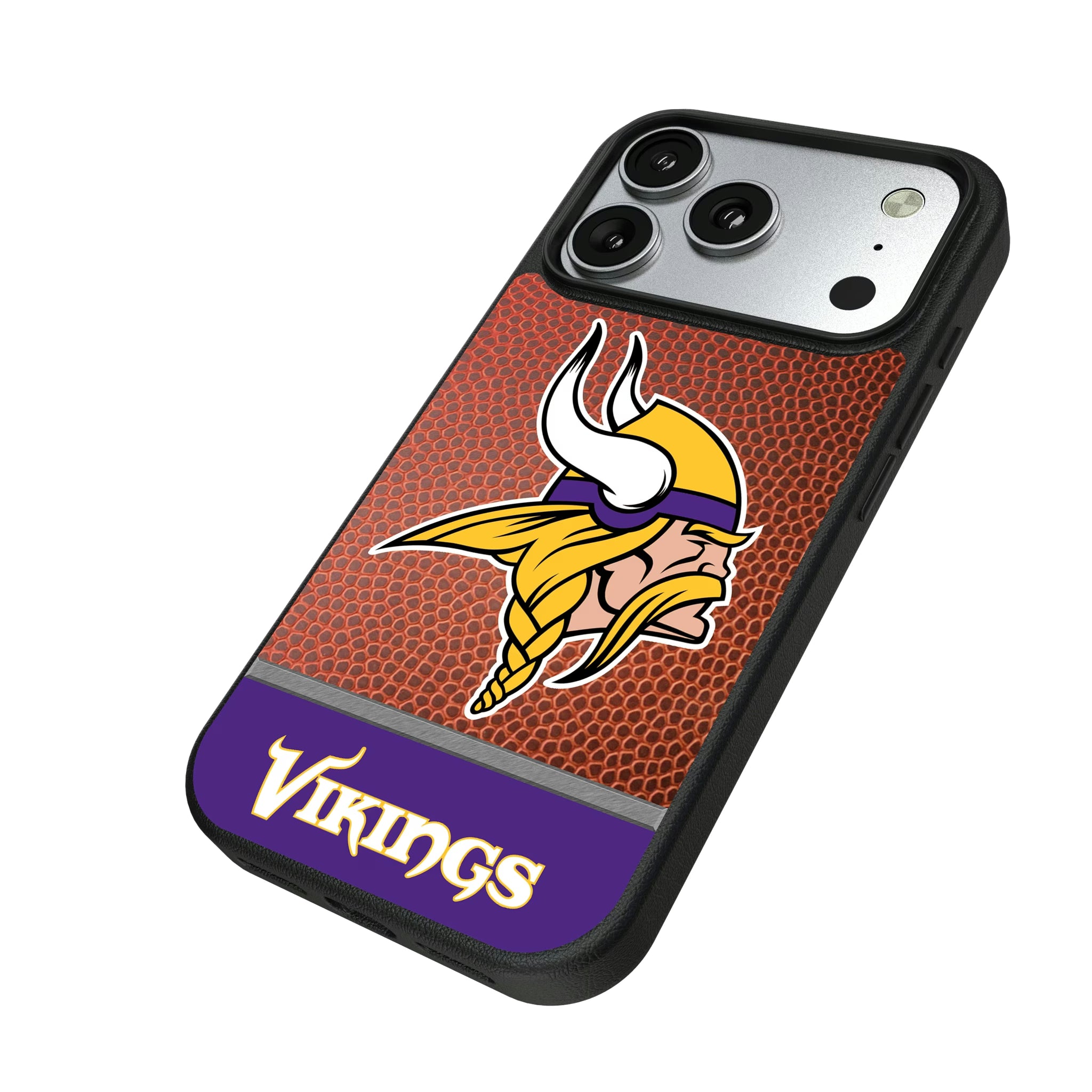 Minnesota Vikings Football Wordmark iPhone MagSafe Compatible Phone Case for Apple iPhone - Isometric View#Device_iPhone 17 Pro
