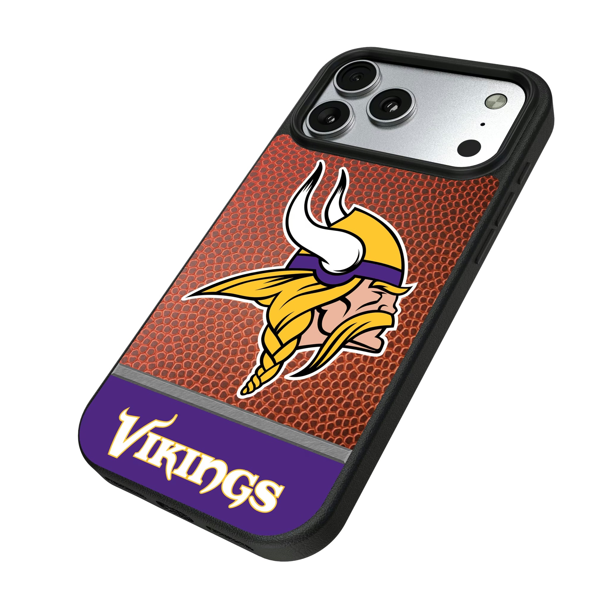 Minnesota Vikings Football Wordmark iPhone MagSafe Compatible Phone Case for Apple iPhone - Isometric View#Device_iPhone 17 Pro Max
