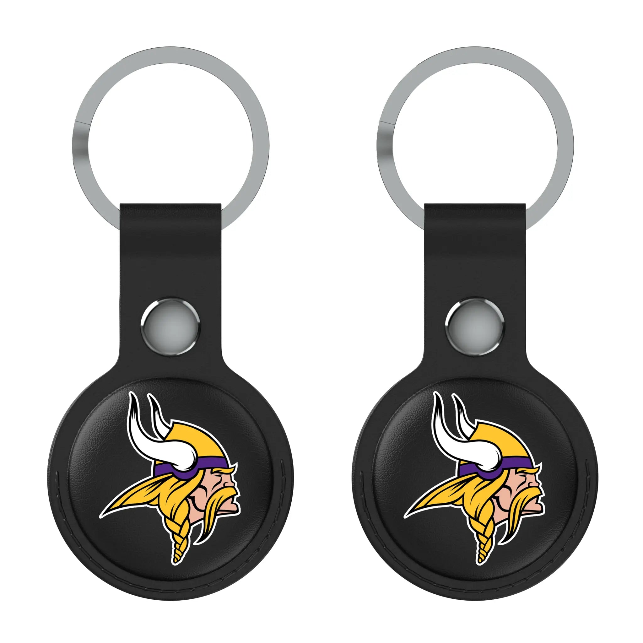 Minnesota Vikings Insignia AirTag Black Airtag Holder 2-Pack
