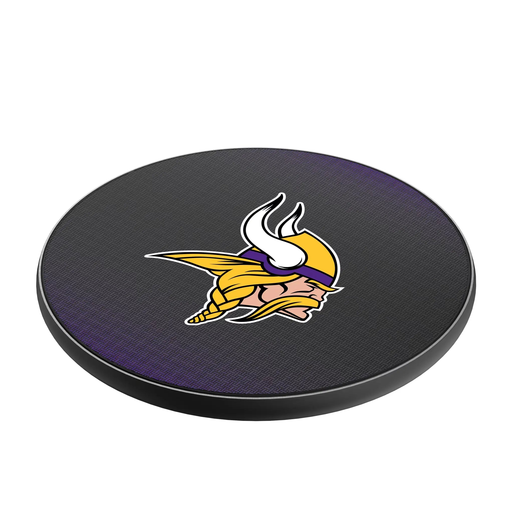 Minnesota Vikings Linen 15-Watt Wireless Charger - Isometric View