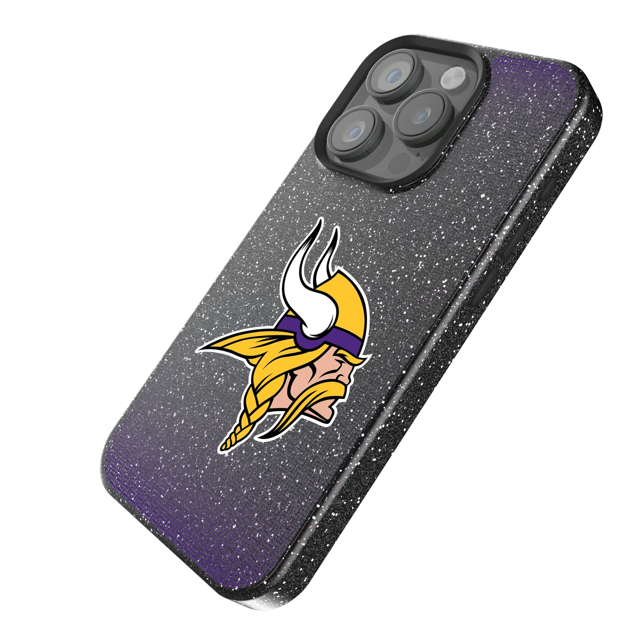 Minnesota Vikings Linen iPhone Bling Phone Case for Apple iPhone - Isometric View