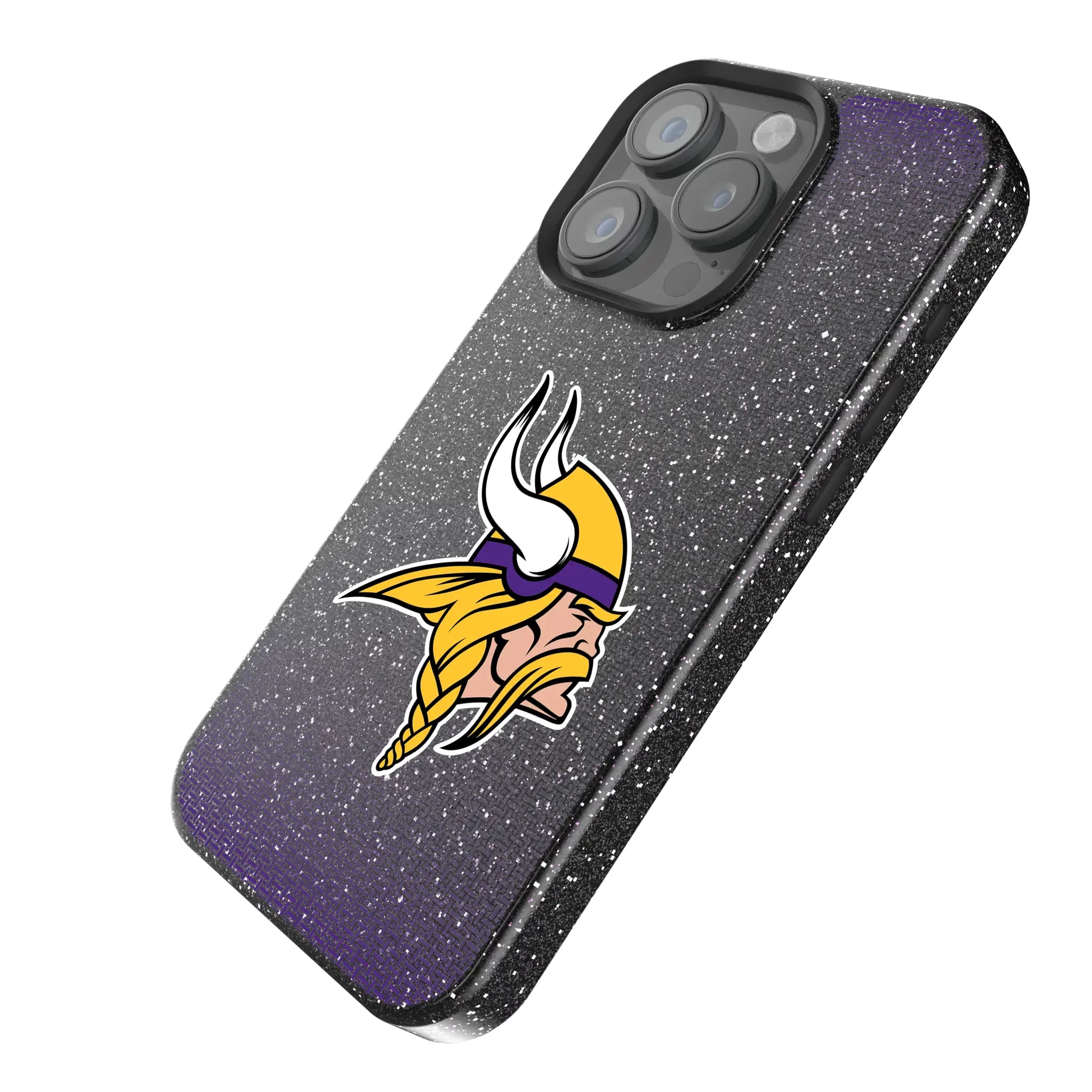 Minnesota Vikings Linen iPhone Bling Phone Case for Apple iPhone - Isometric View