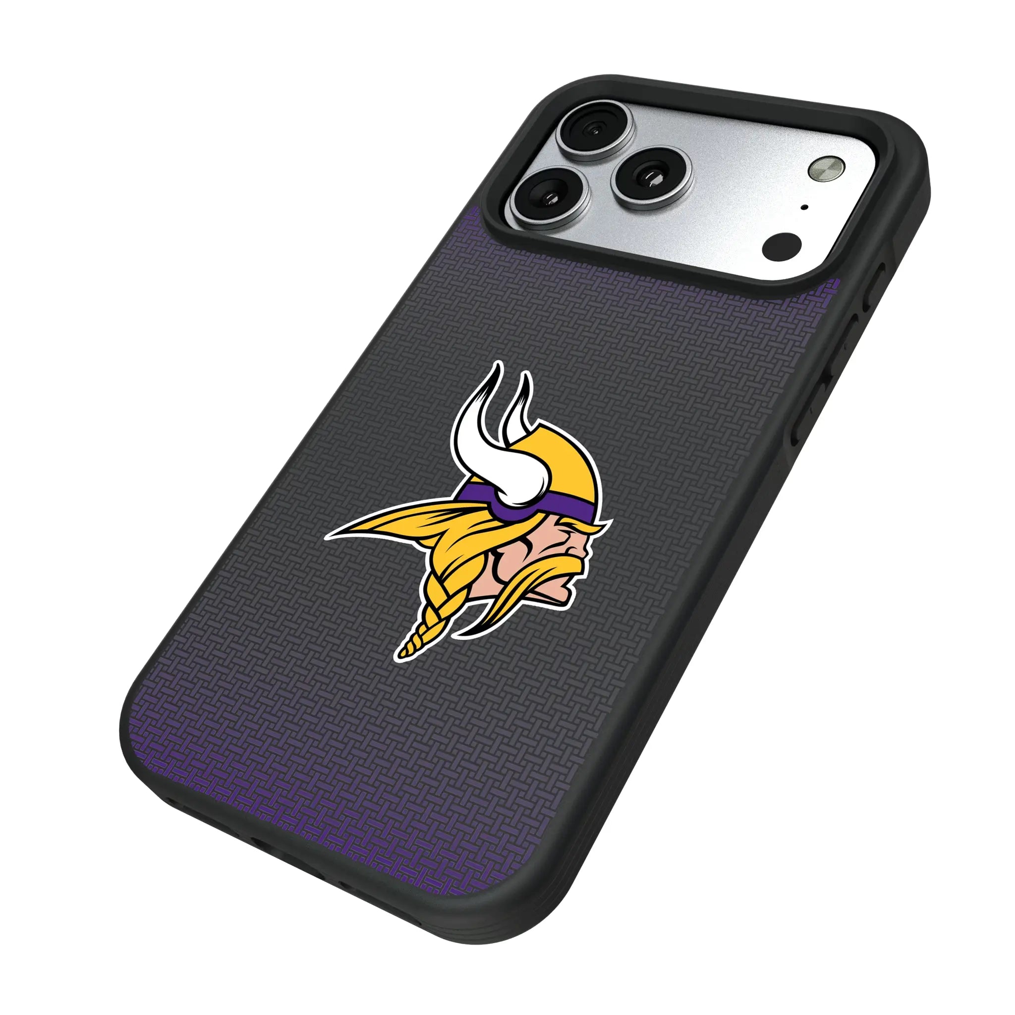Minnesota Vikings Linen iPhone Bump Phone Case for Apple iPhone - Isometric View#Device_iPhone 17 Pro Max