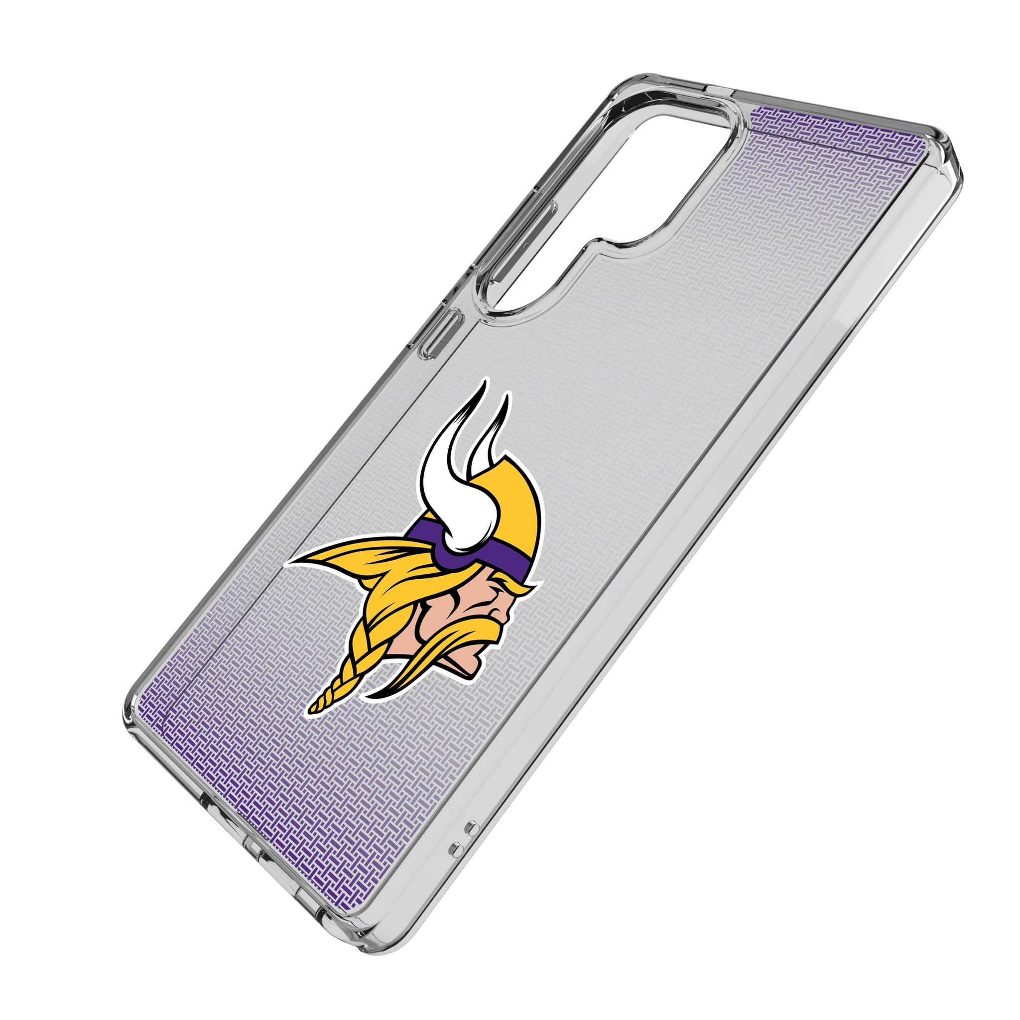 Minnesota Vikings Linen Galaxy Clear Phone Case for Samsung Galaxy - Isometric View