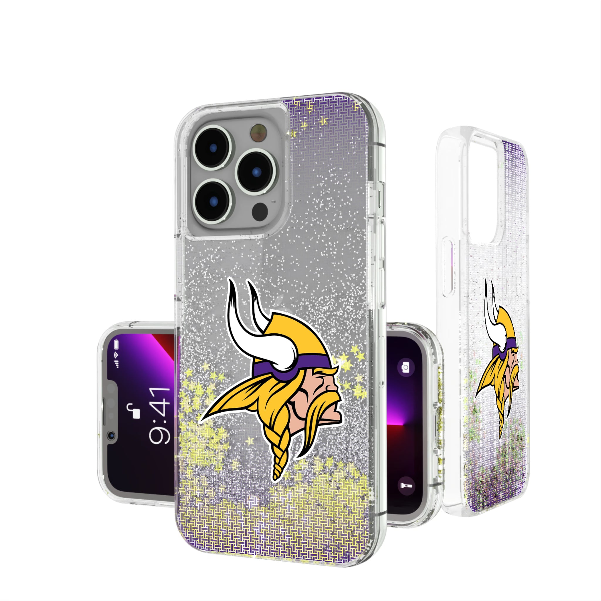 Minnesota Vikings Linen iPhone Glitter Phone Case for Apple iPhone