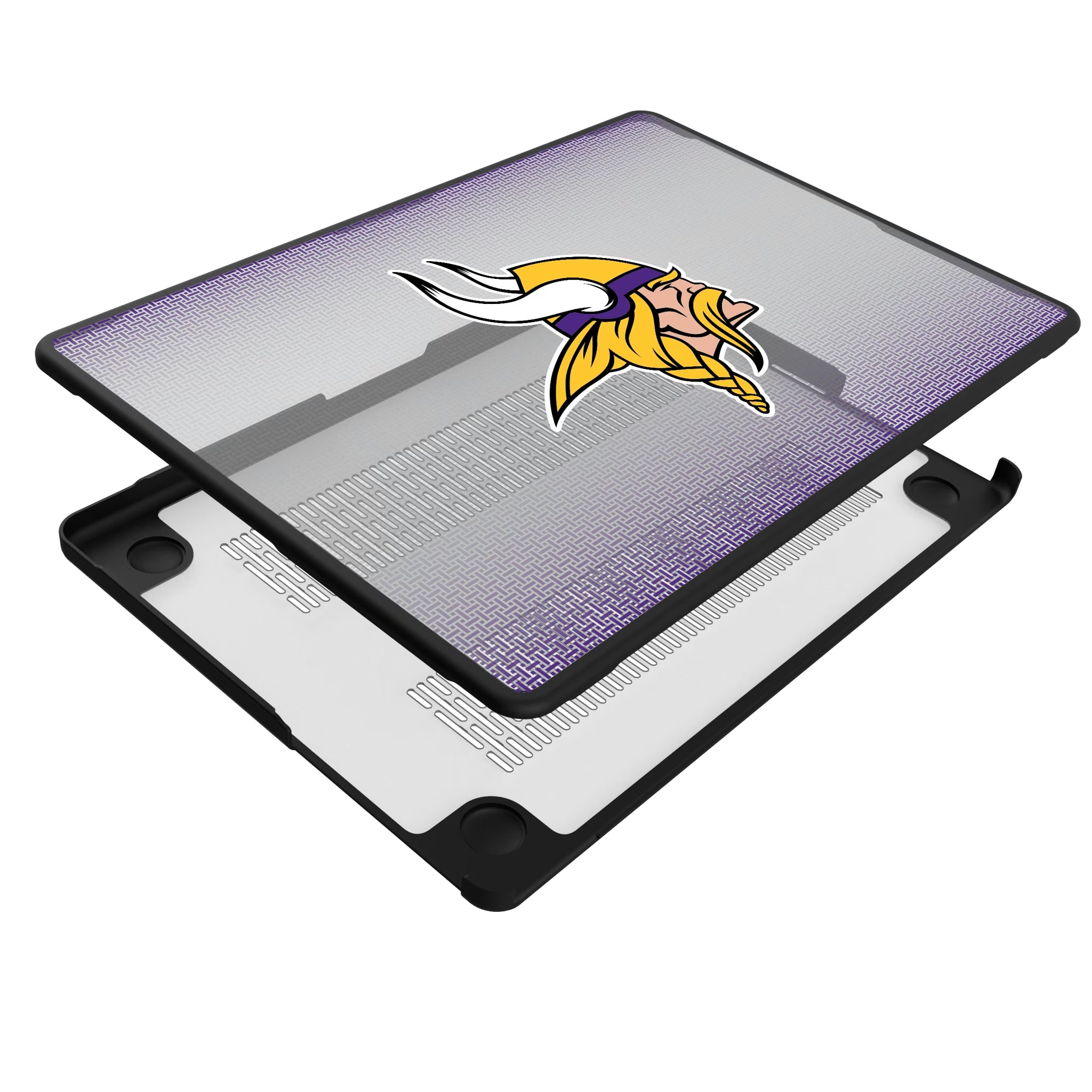 Minnesota Vikings Linen MacBook Laptop Case for Apple MacBook - Isometric View#Device_MacBook Pro (14-inch, 2021) / MacBook Pro (14-inch, 2023) / MacBook Pro (14-inch, 2024)